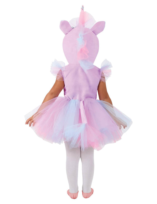 Vue de dos du déguisement licorne pastel pour bébé