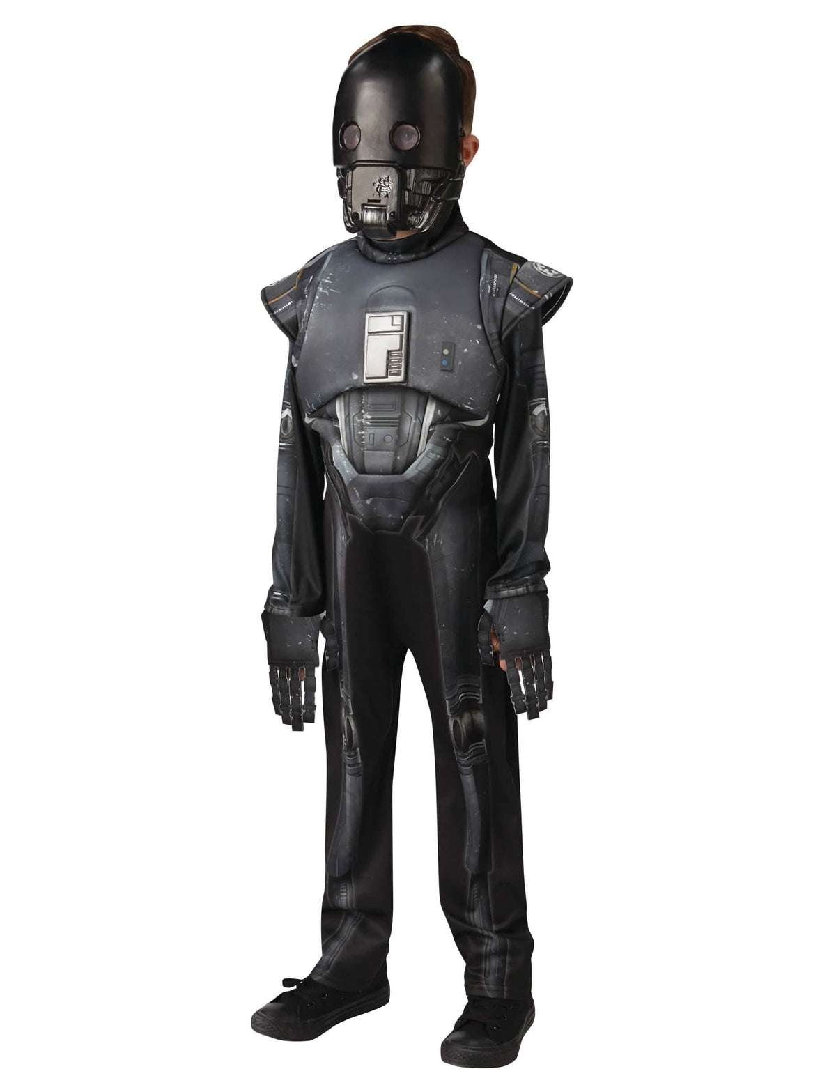 luxus kostým K-2SO Star Wars Rogue One pro teenager černá a šedá s maskou
