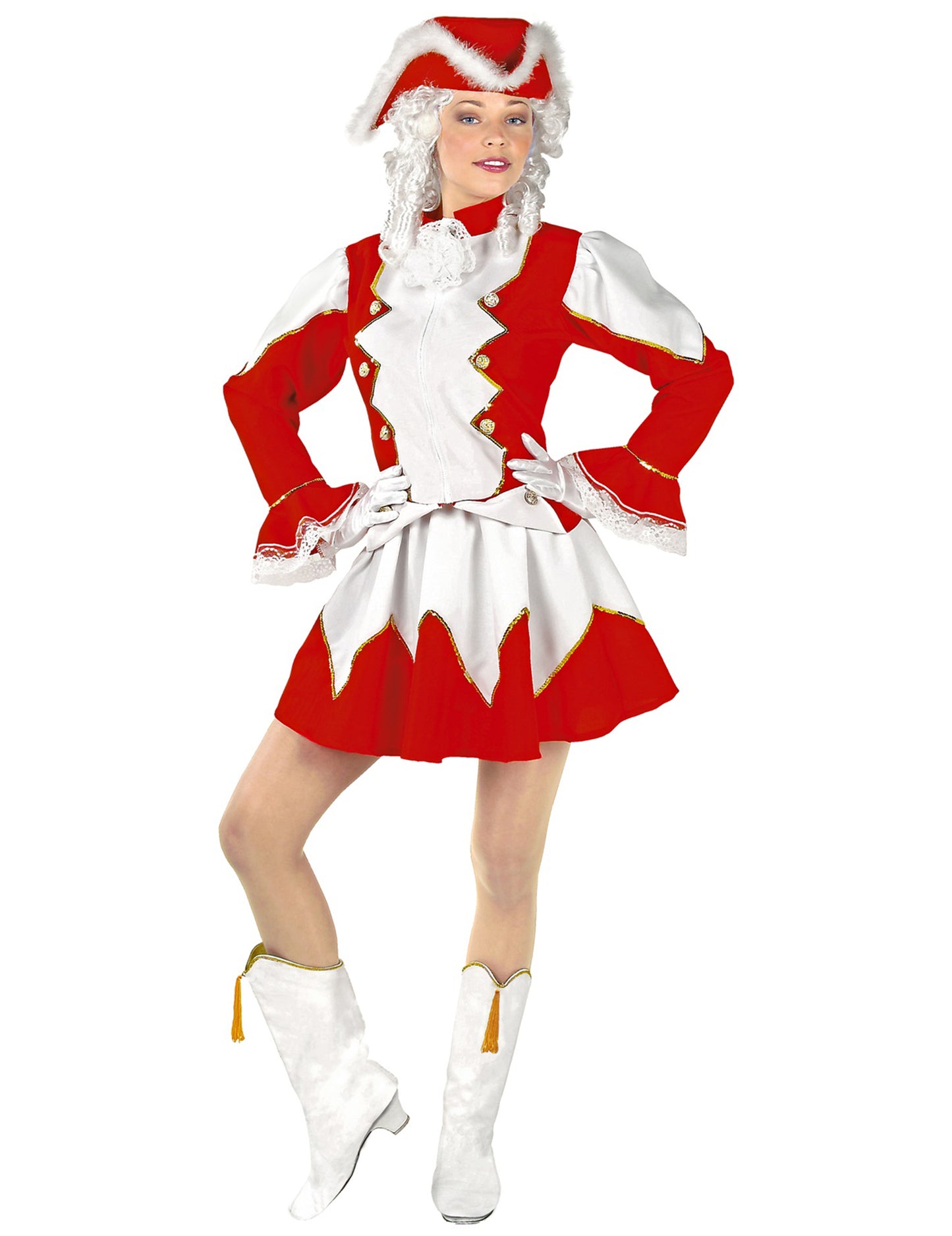 Dámský kostým mažoretky červené barvy