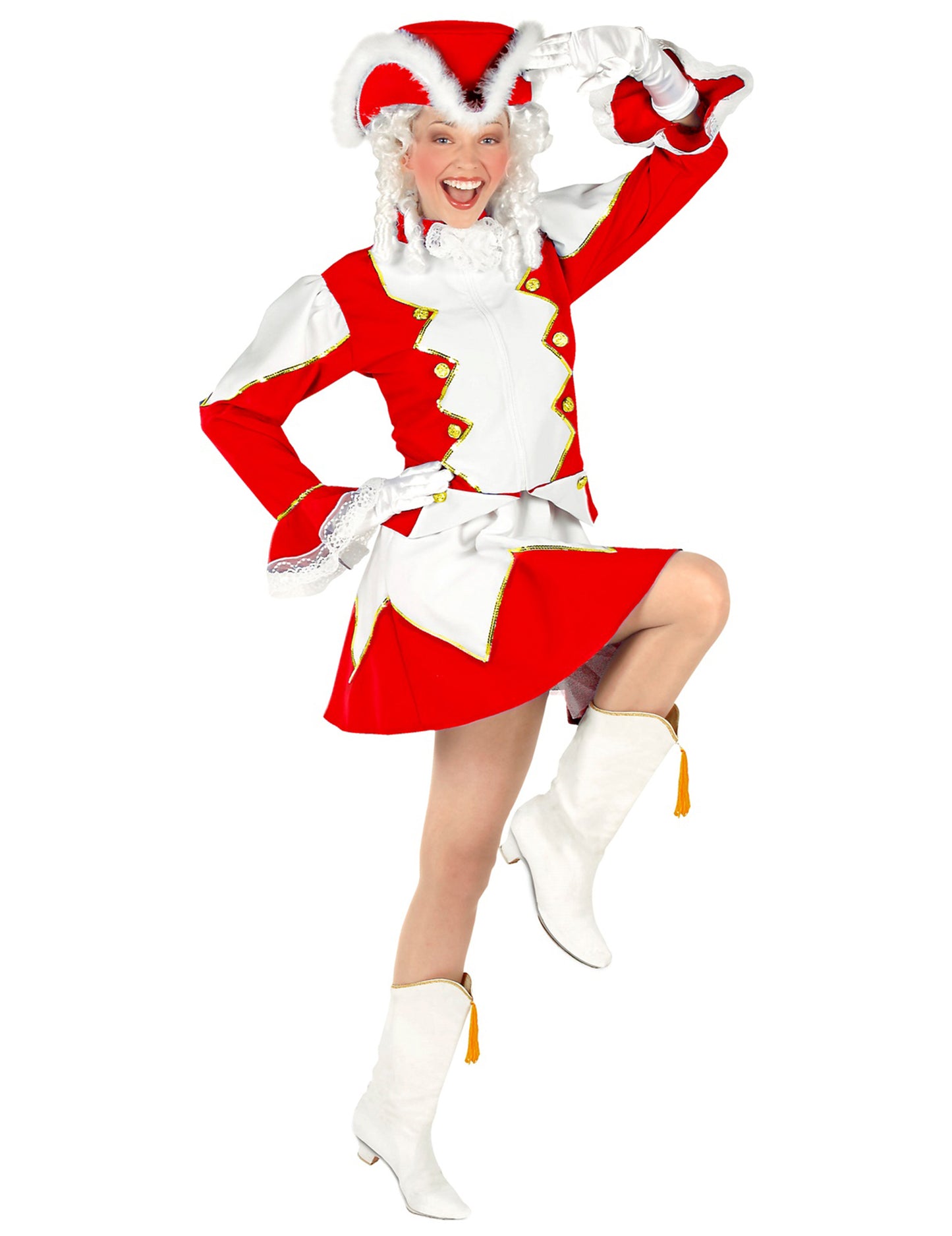 Dámský kostým mažoretky červené barvy