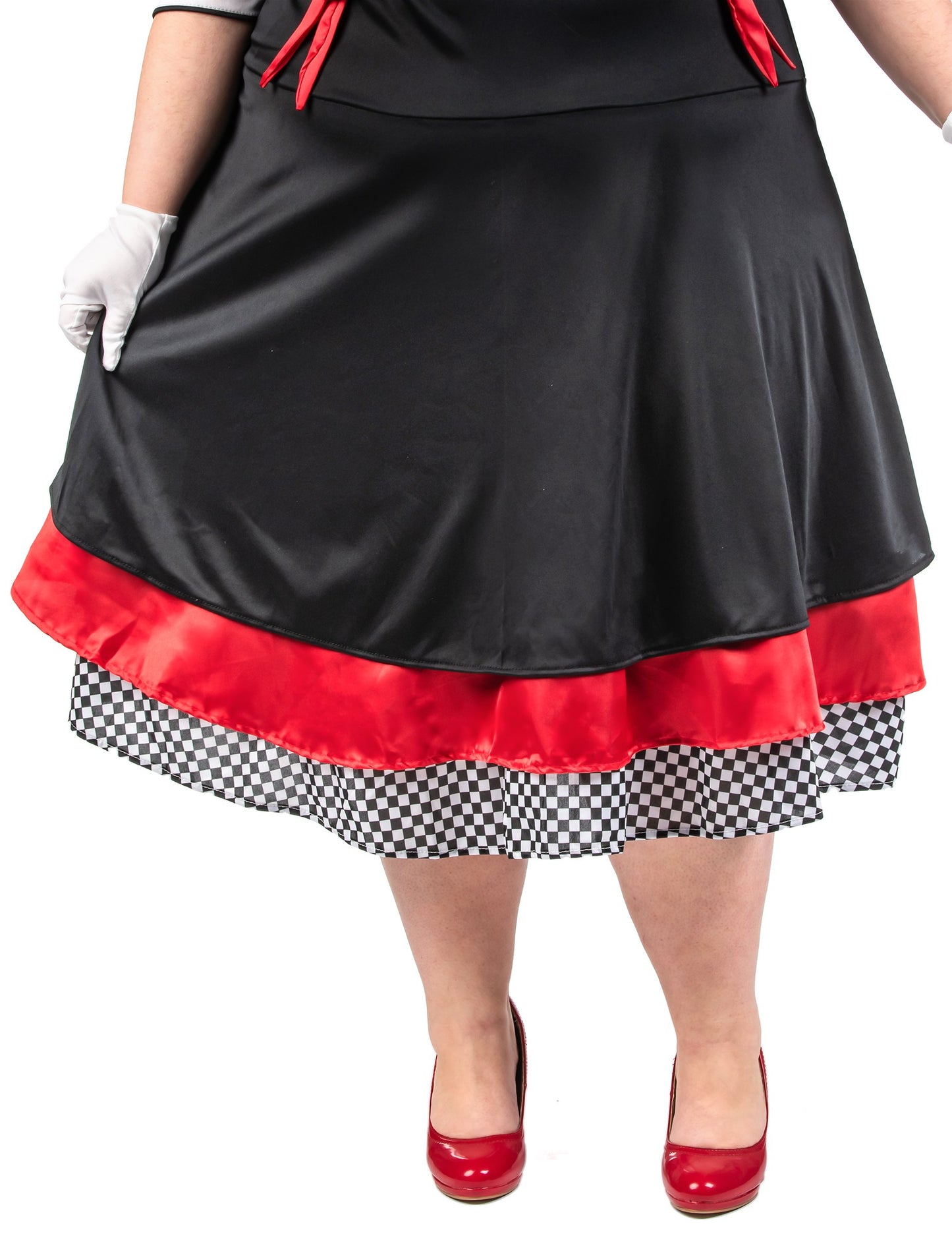 Dámský černočervený kostým mima