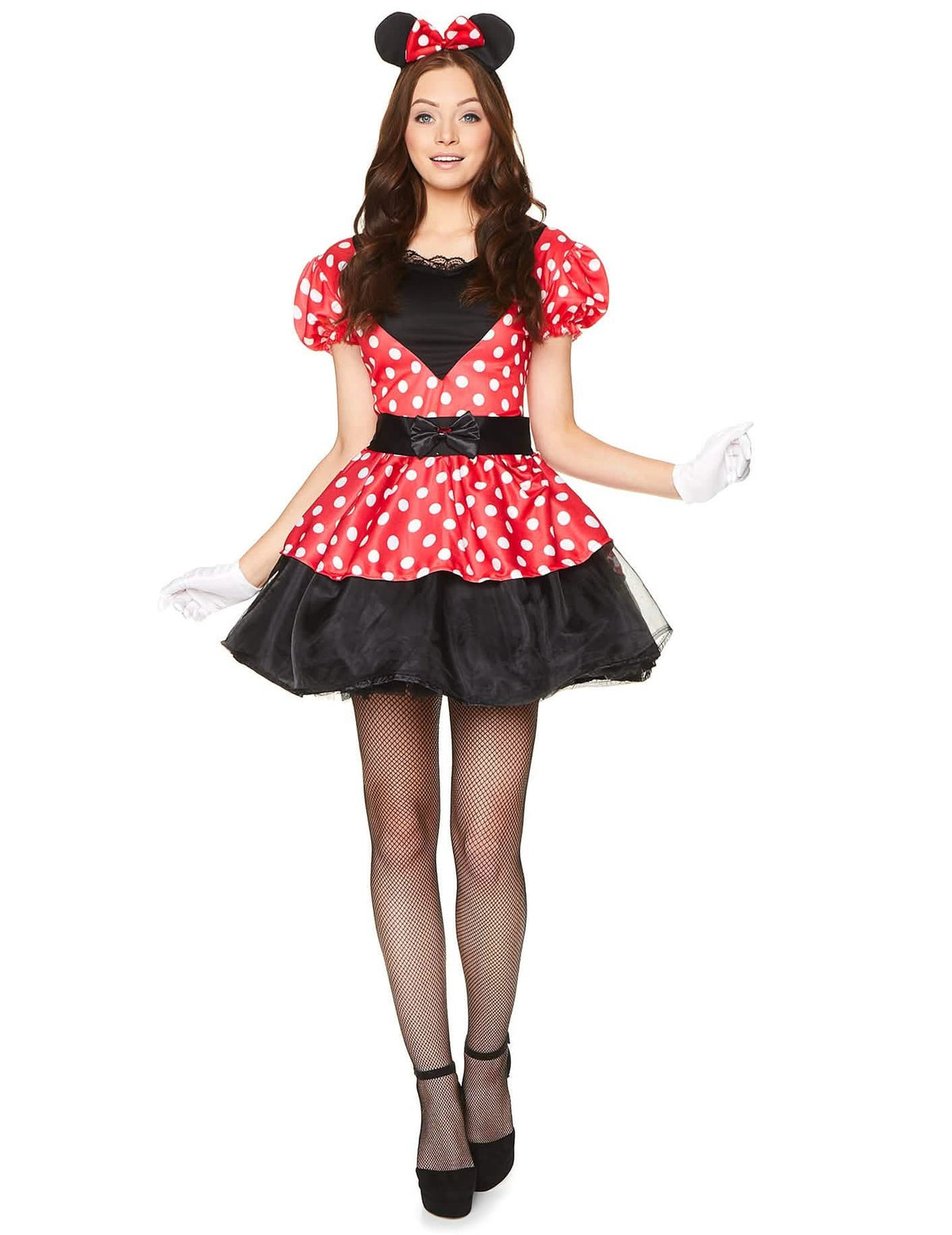 Pohled zepředu na dámský kostým Miss Mouse