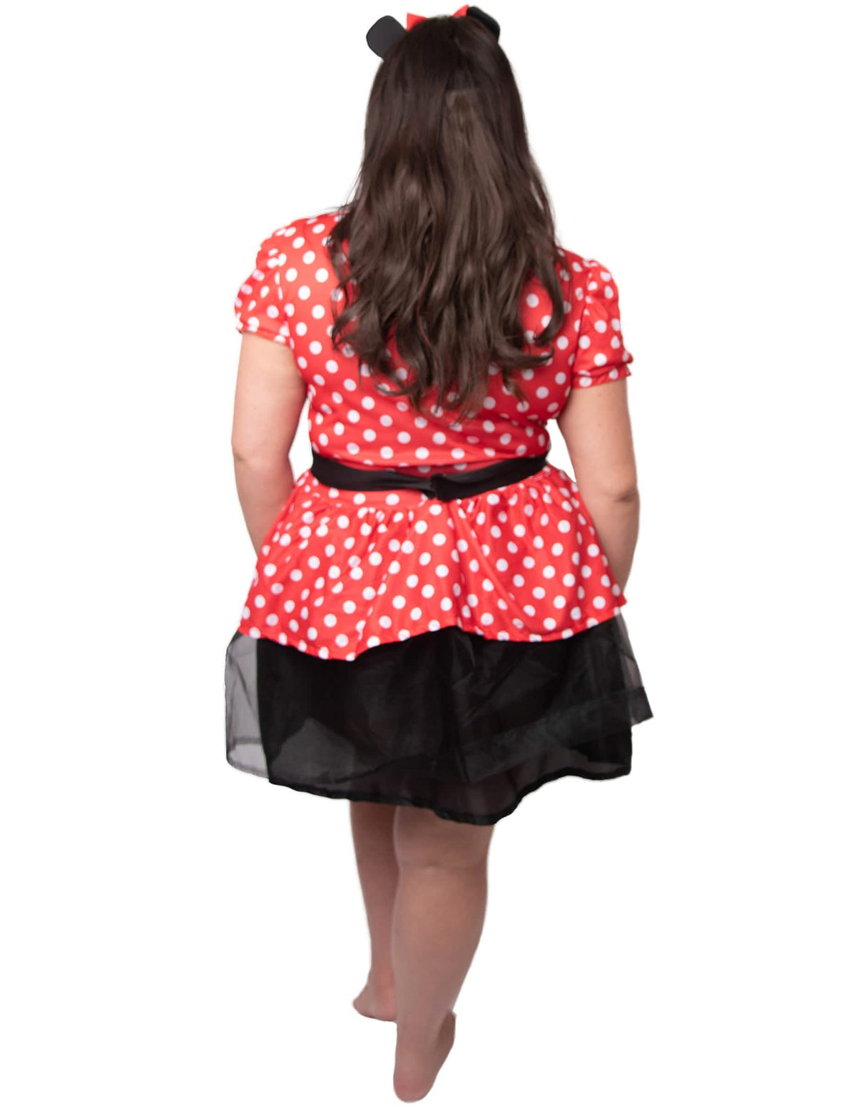 Déguisement de Miss Mouse pour femme rouge à pois blancs