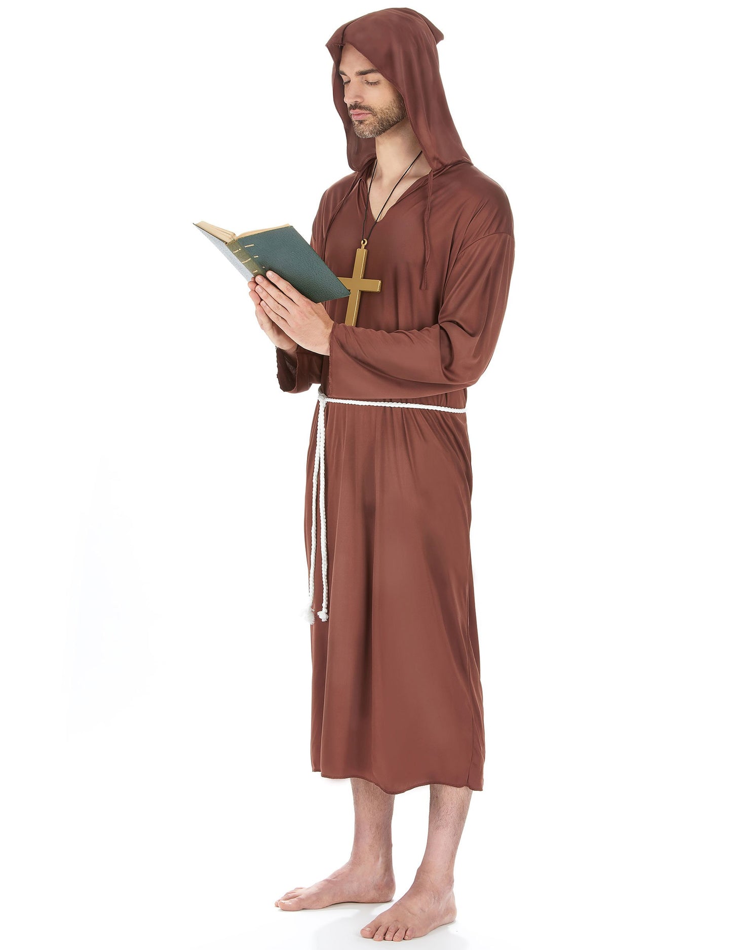 Pánský kostým mnicha světle hnědé barvy