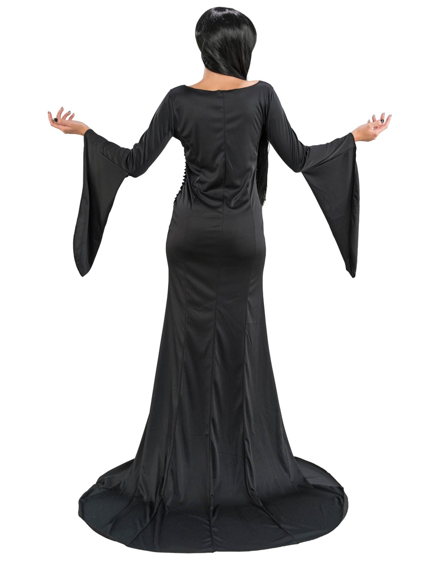Vue de dos du déguisement Morticia Addams Wednesday™