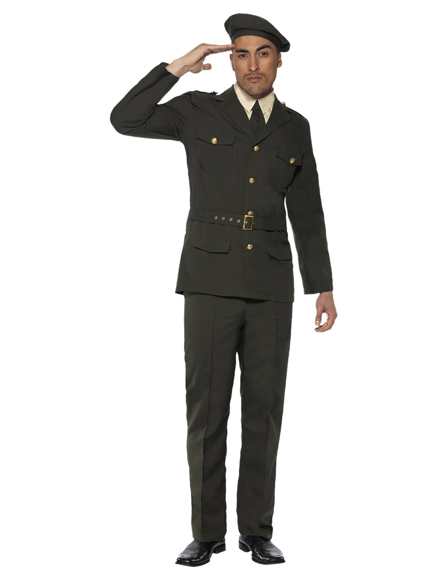 Vojenský pozdrav kostýmu vojenského důstojníka pro muže