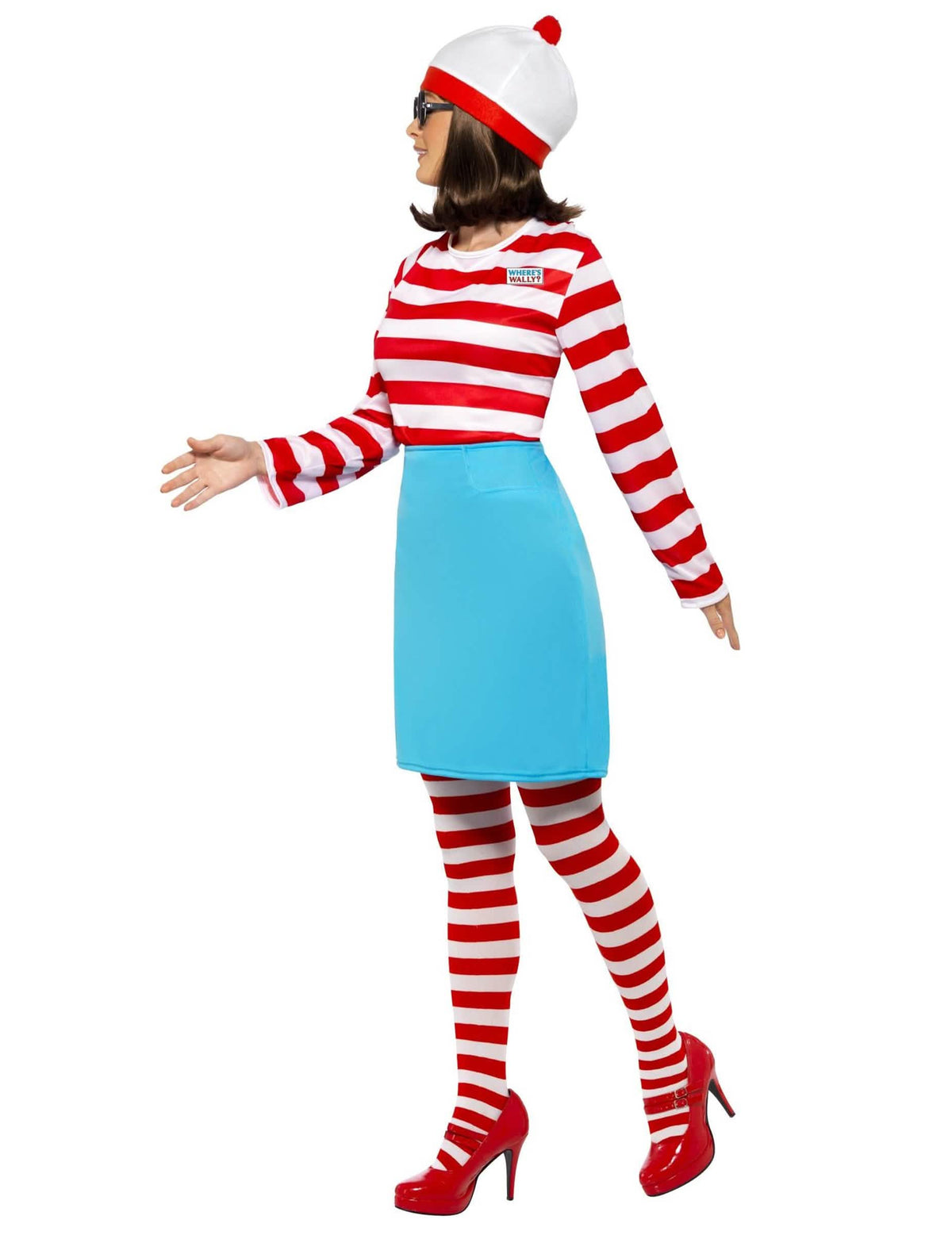 Boční pohled na dámský kostým Where's Wally?™