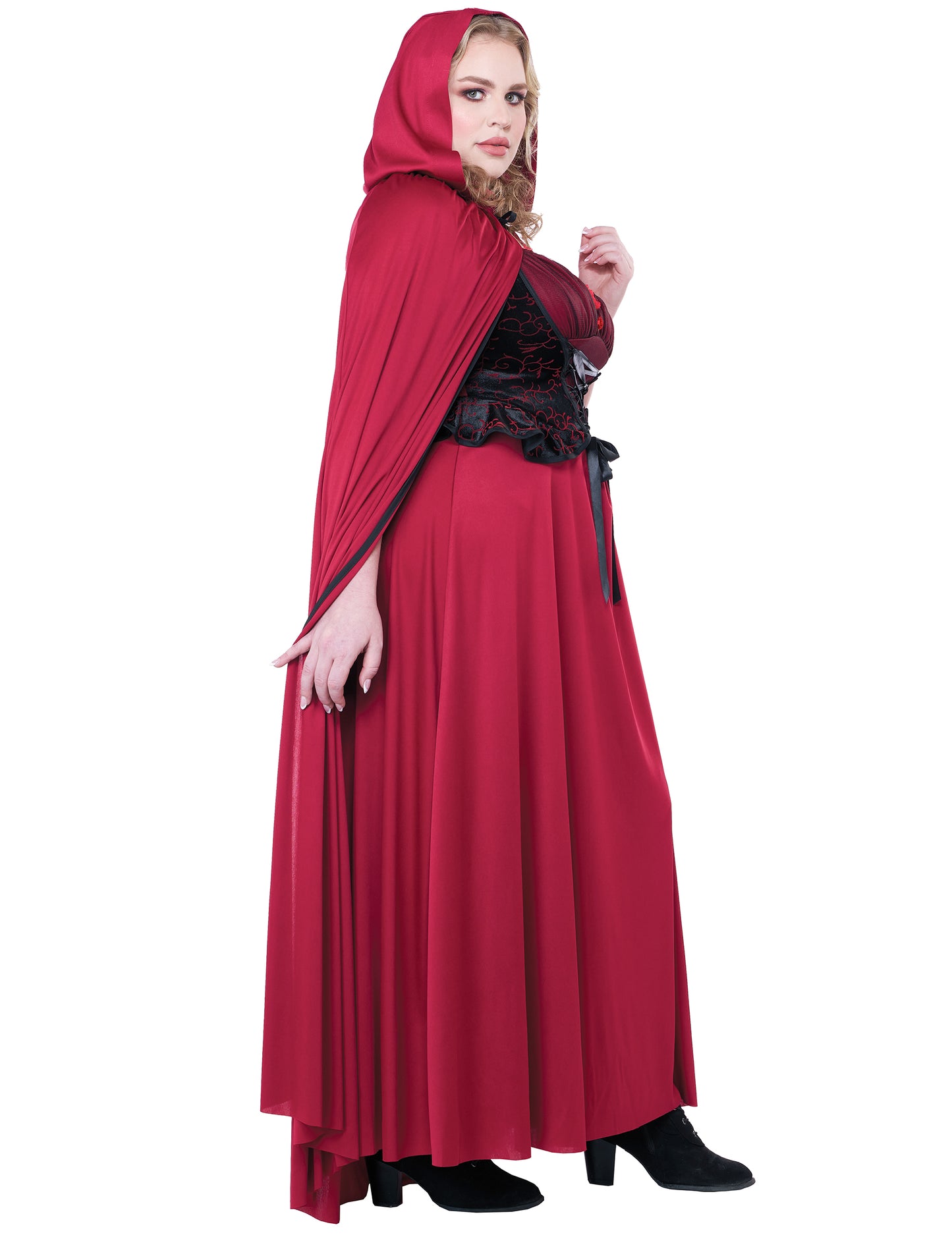 Gothic Red Hacking Velká žena Red Chaperon kostým