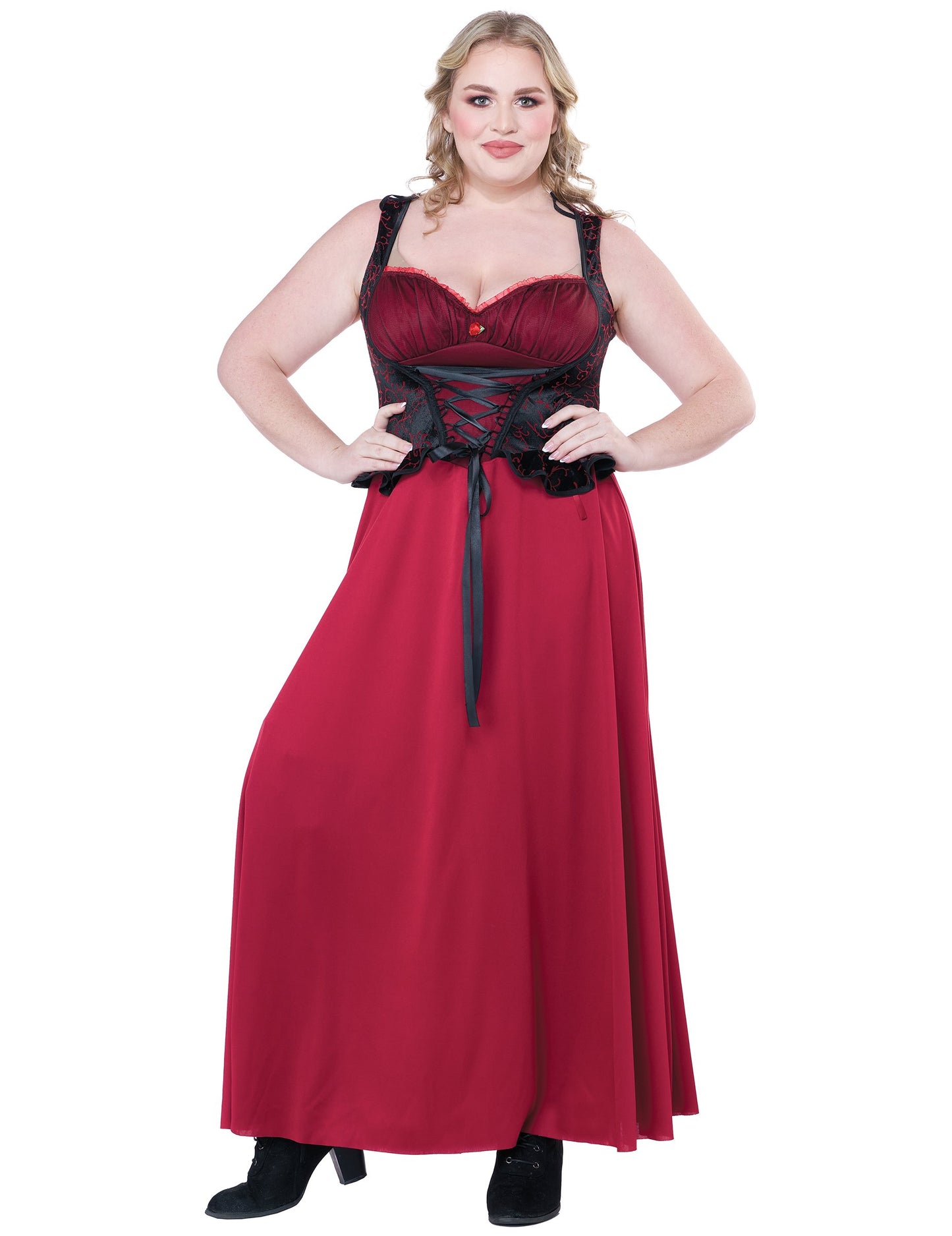 Gothic Red Hacking Velká žena Red Chaperon kostým
