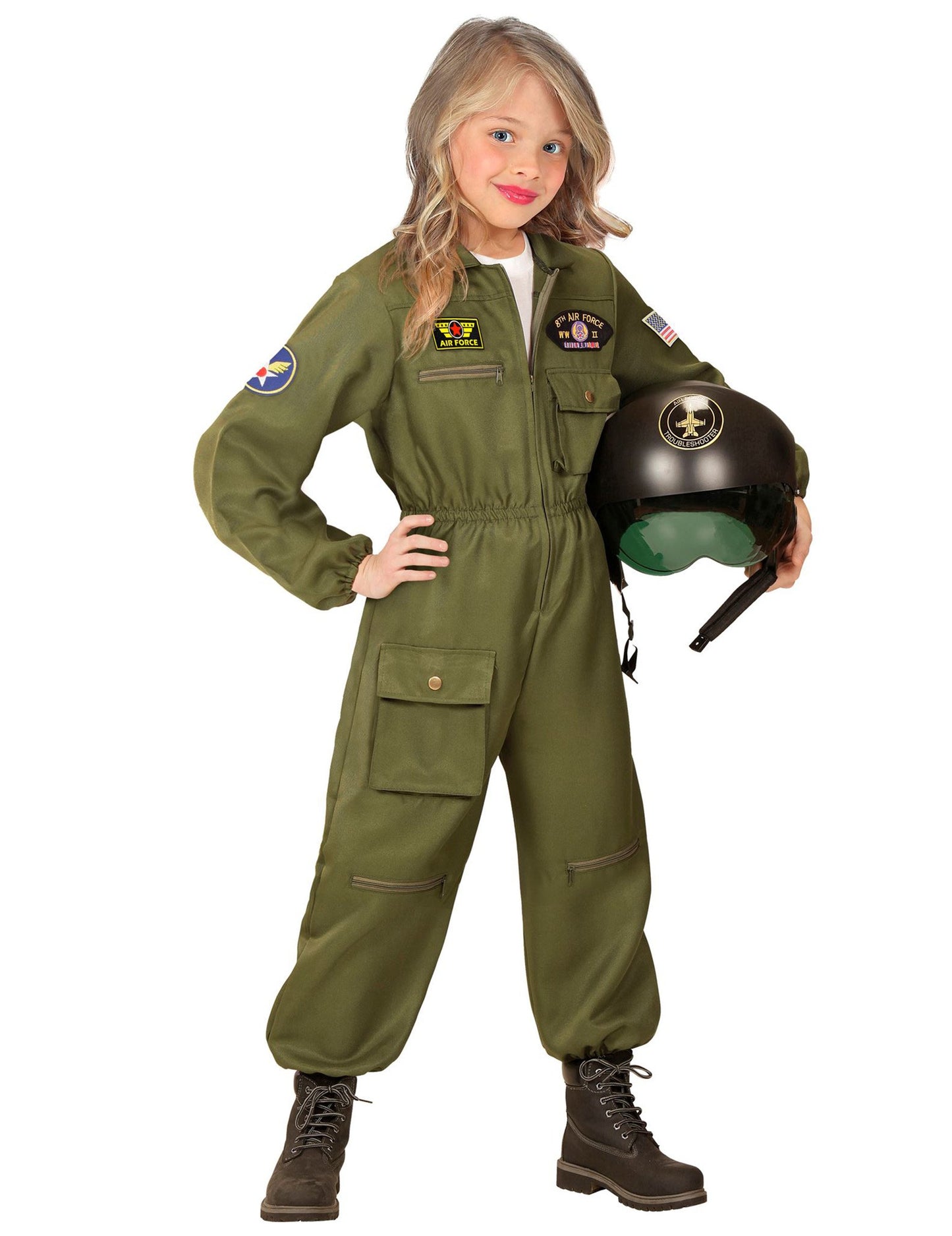 Chlapec bojující pilotní kostým