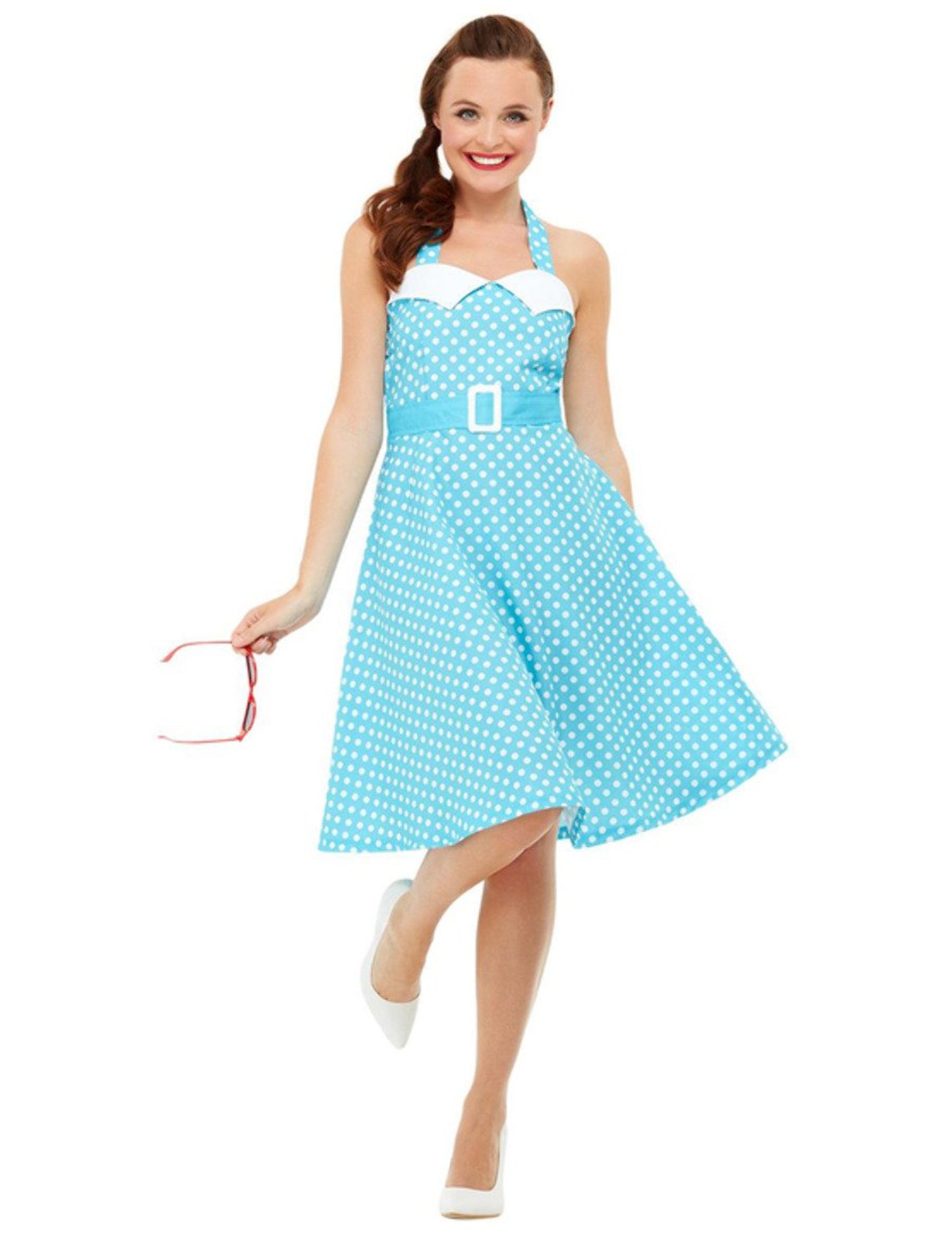 Dámský retro modrý pin-up kostým