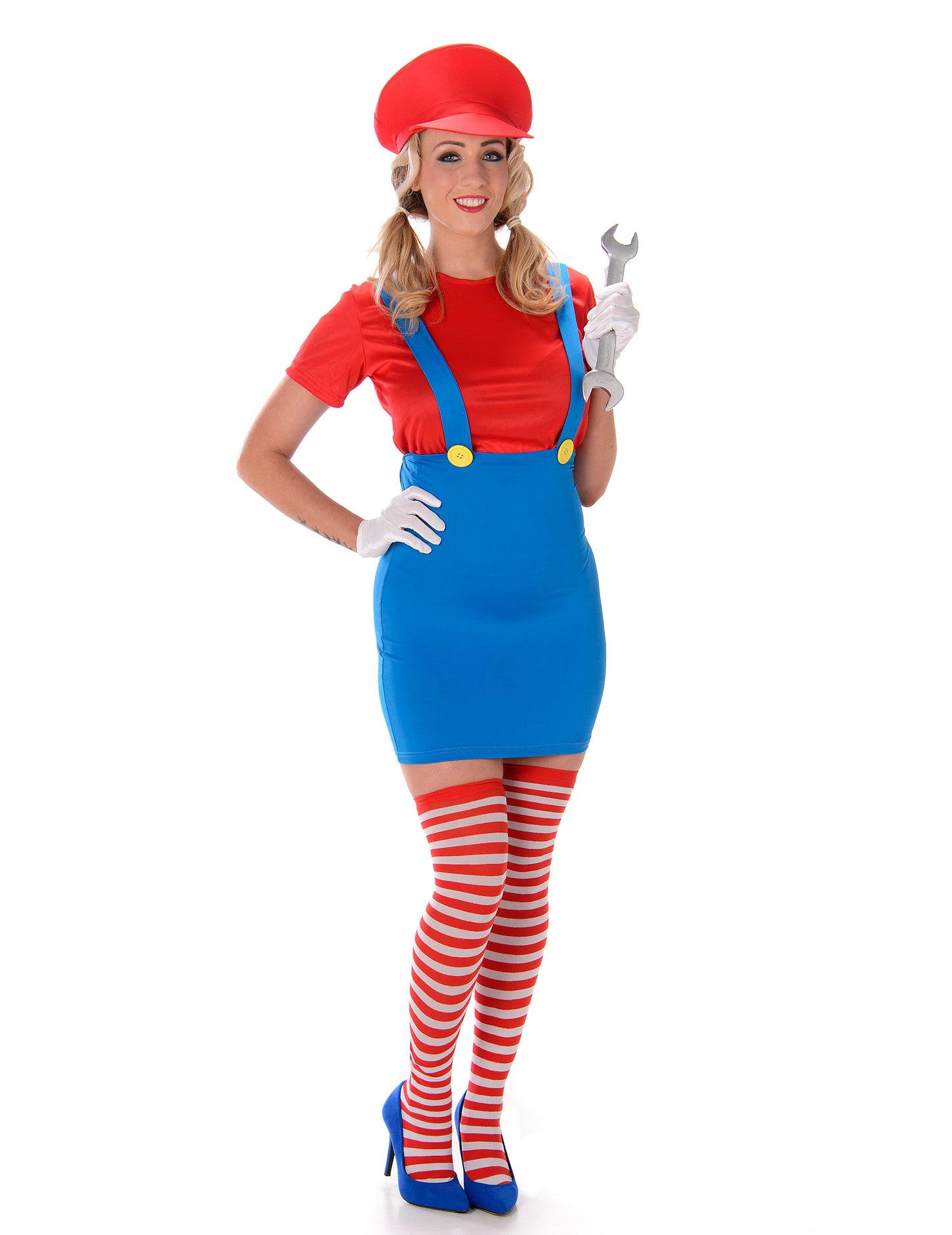 Dámský kostým červeného instalatéra