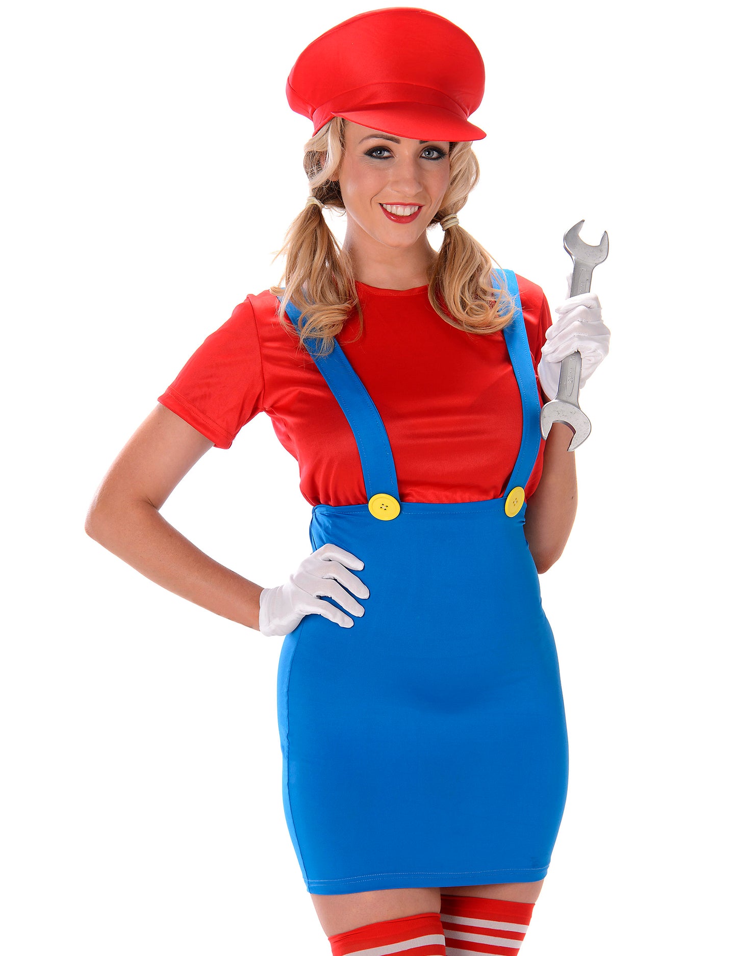 Dámský kostým červeného instalatéra