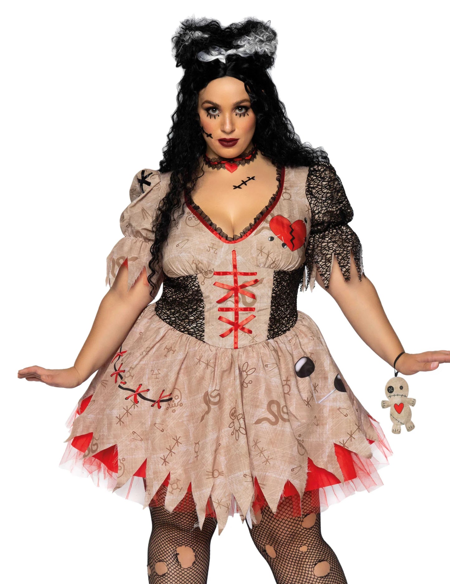 Velký kostým voodoo panenky pro ženy