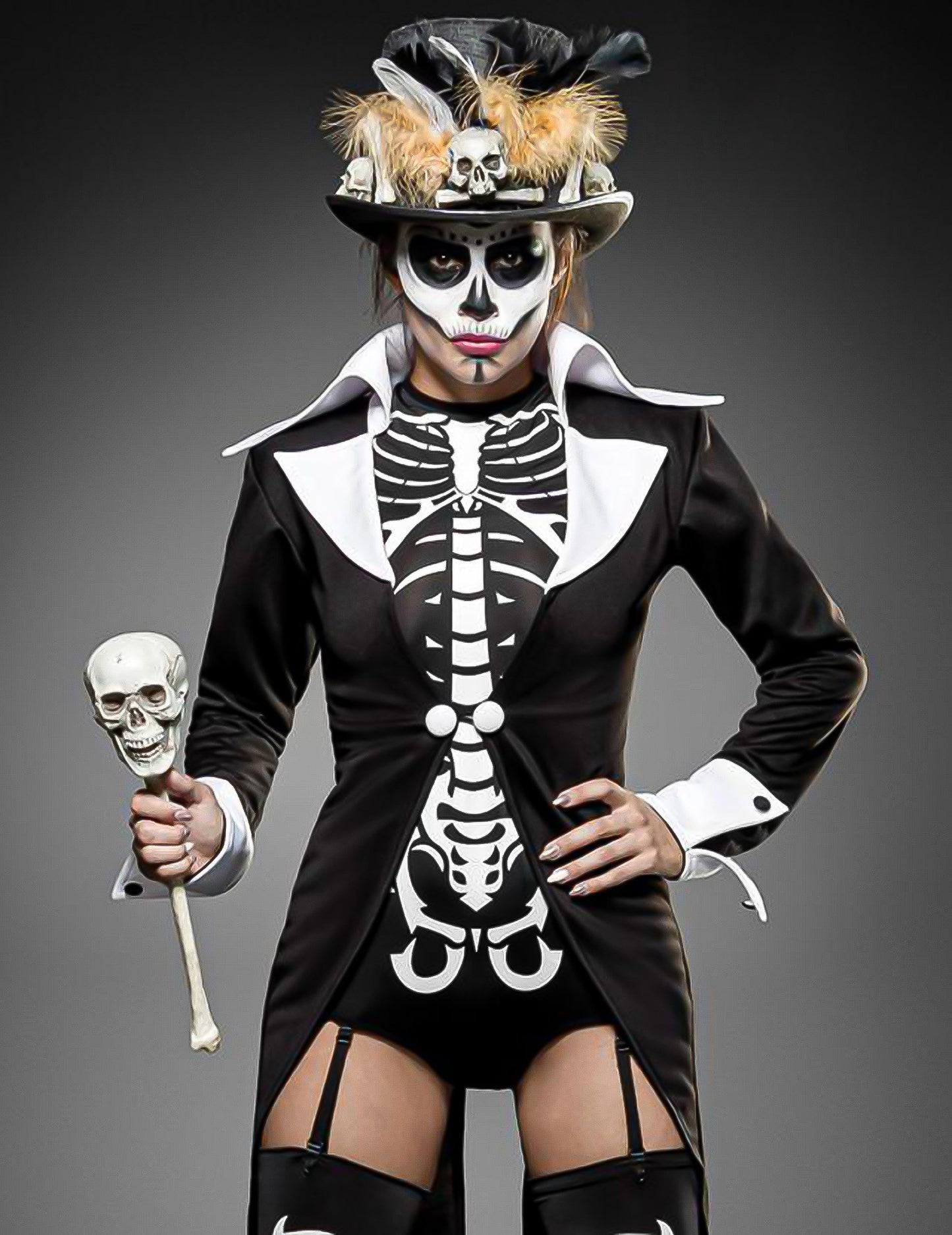 Luxusní sexy kostým kostlivé kněžky pro ženy