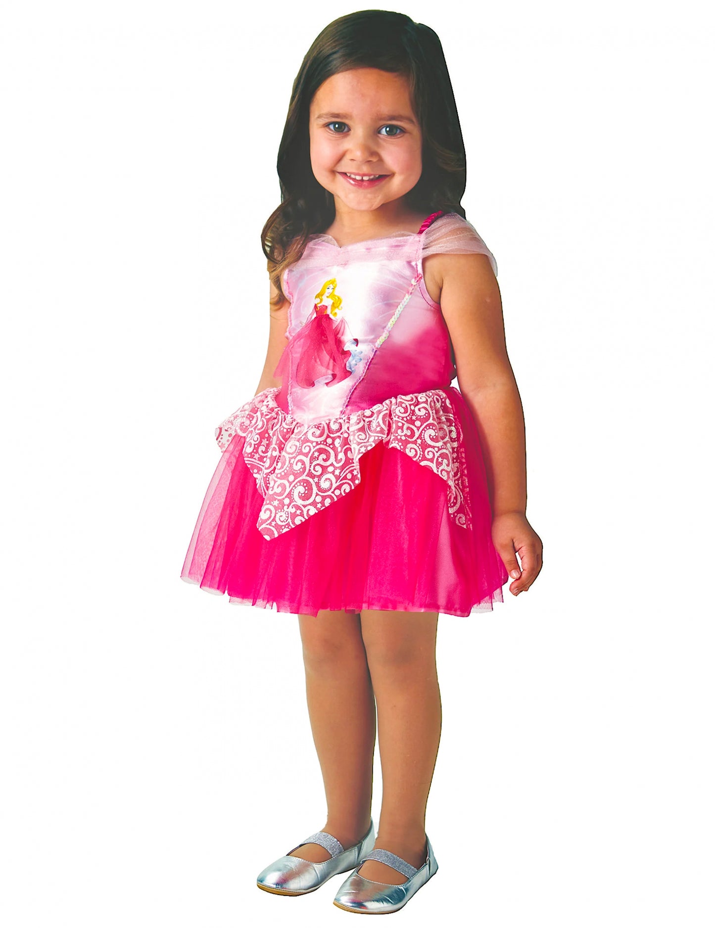 Dívčí kostým princezny Aurory - balerína v růžové barvě