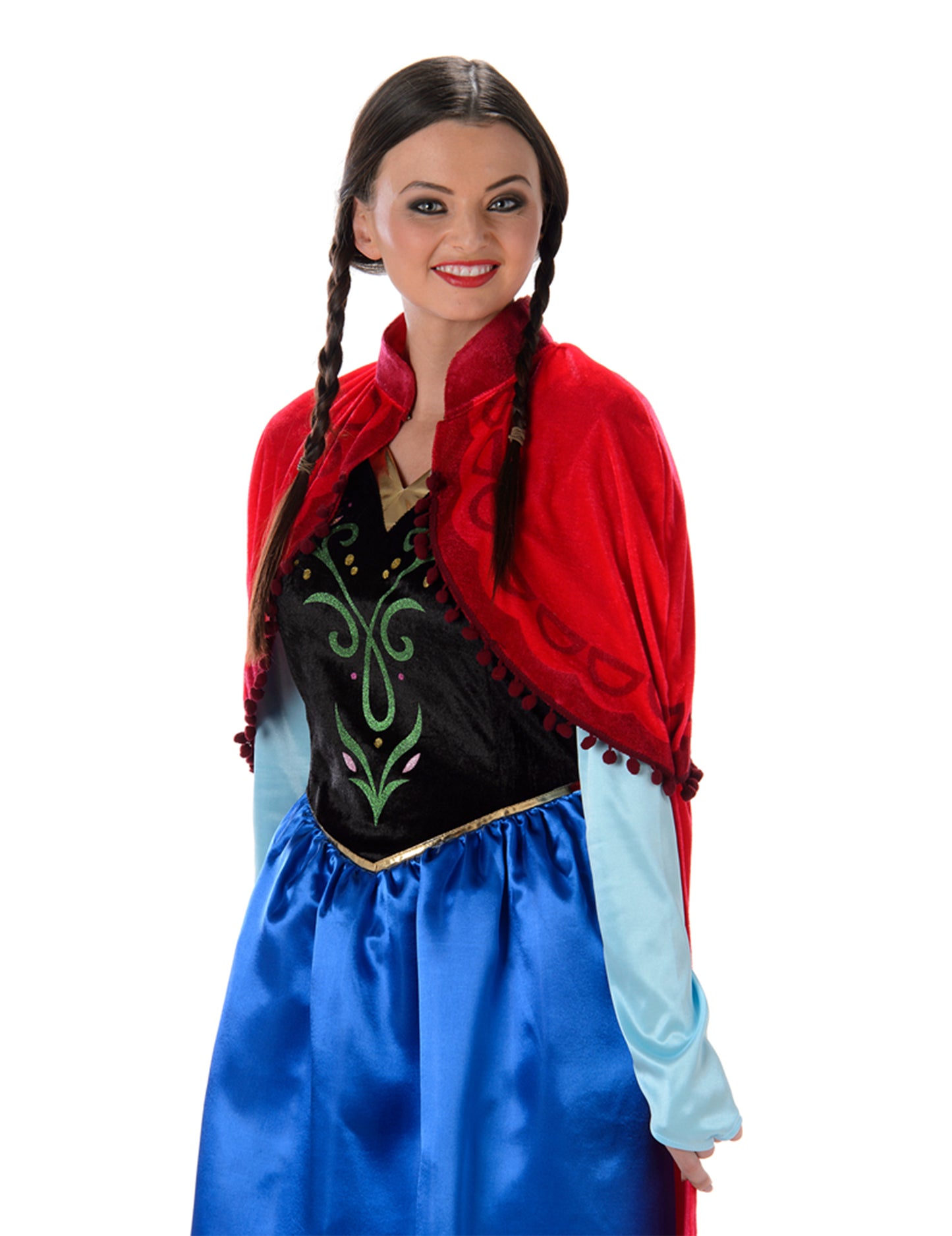 Détail du bustier et de la cape du déguisement de princesse de conte de fées