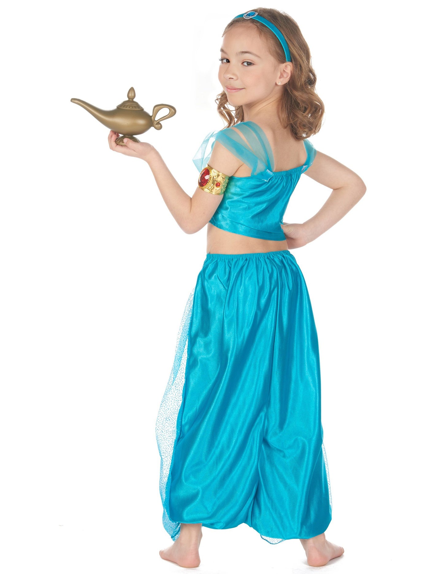 Dívčí kostým orientální princezny v modré barvě