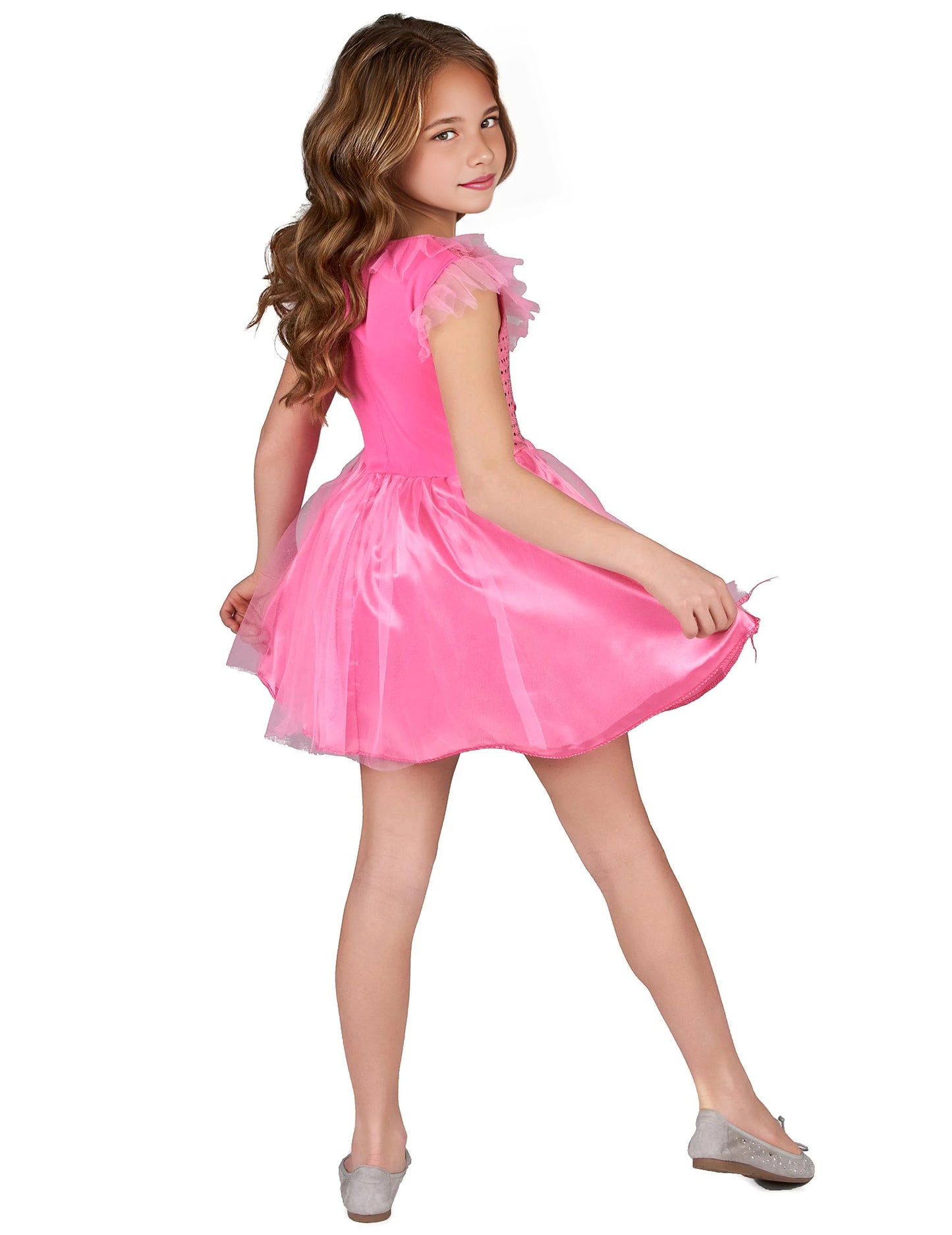 Dívčí kostým růžové flitrované princezny