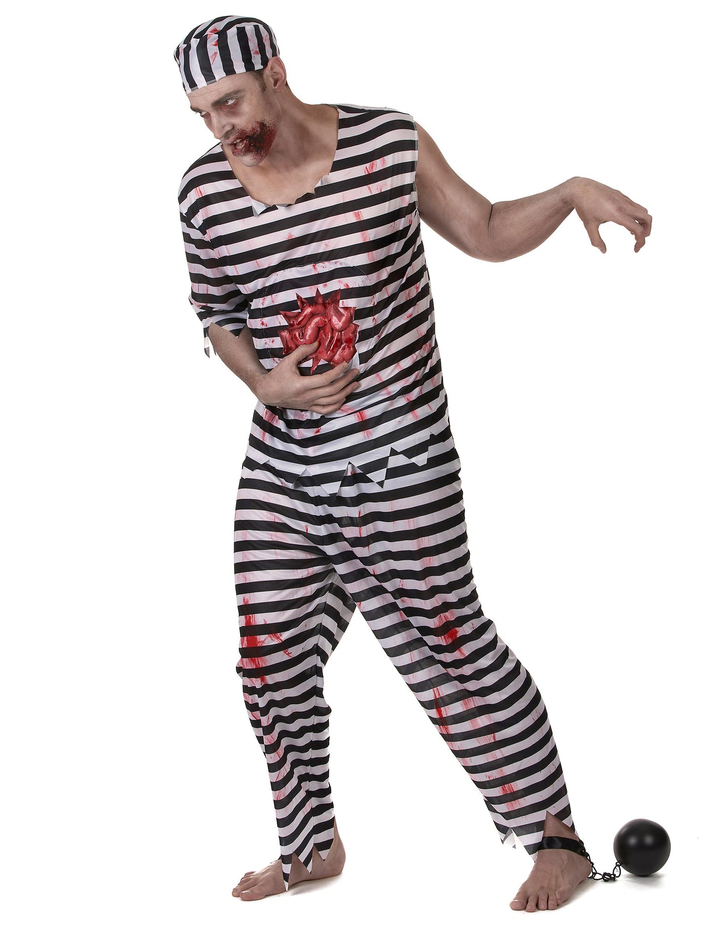 Pánský kostým strašidelného zombie vězně