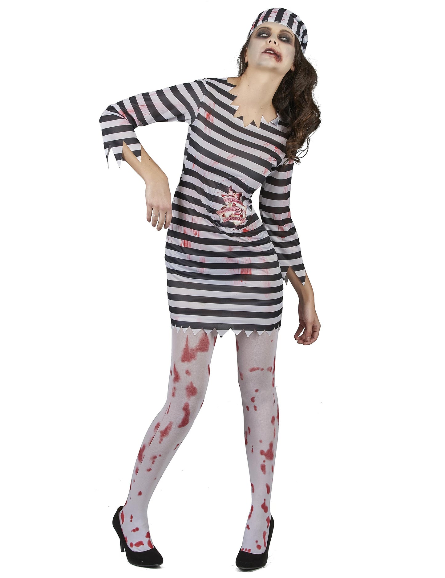 Dámský kostým strašidelné zombie vězně