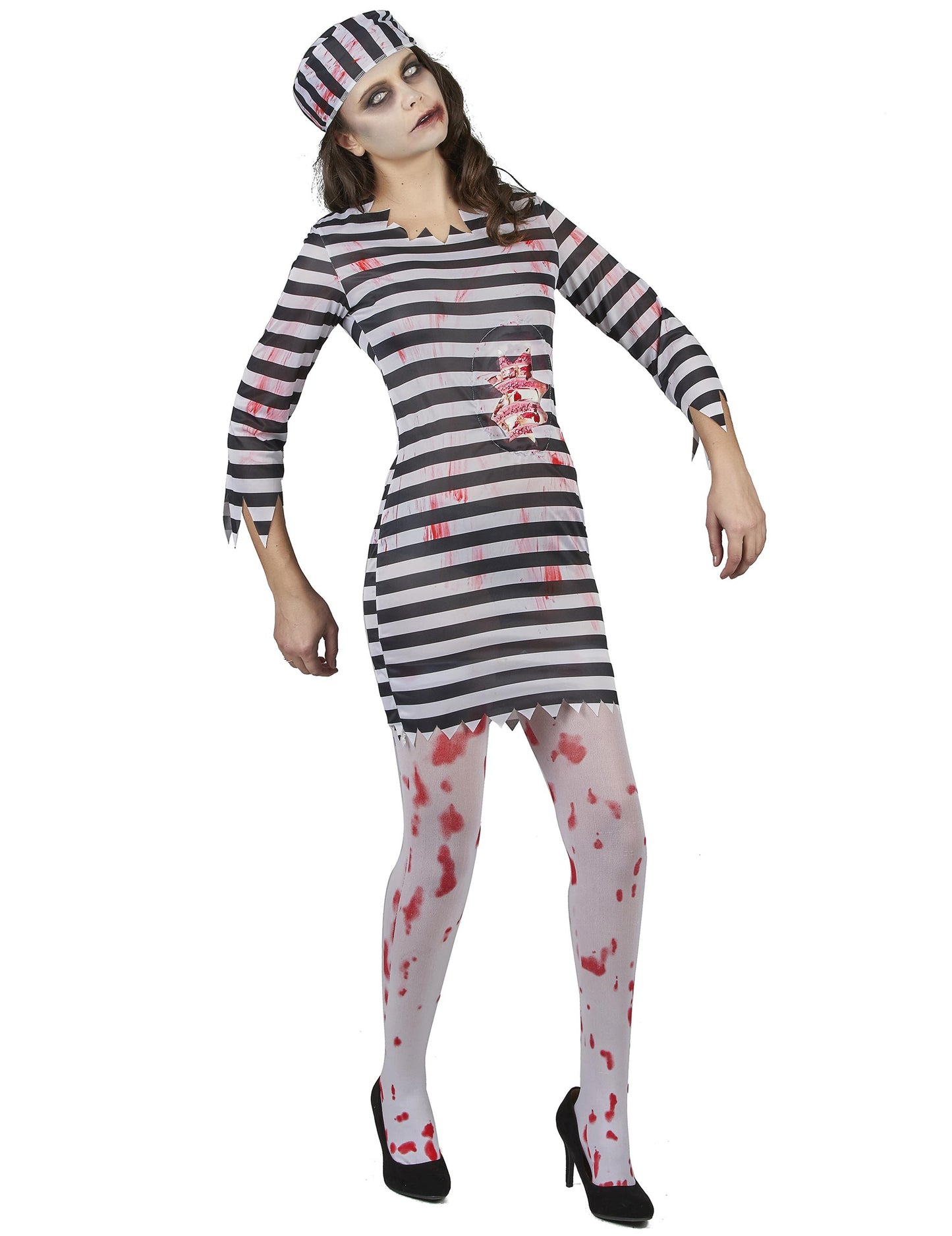 Dámský kostým strašidelné zombie vězně