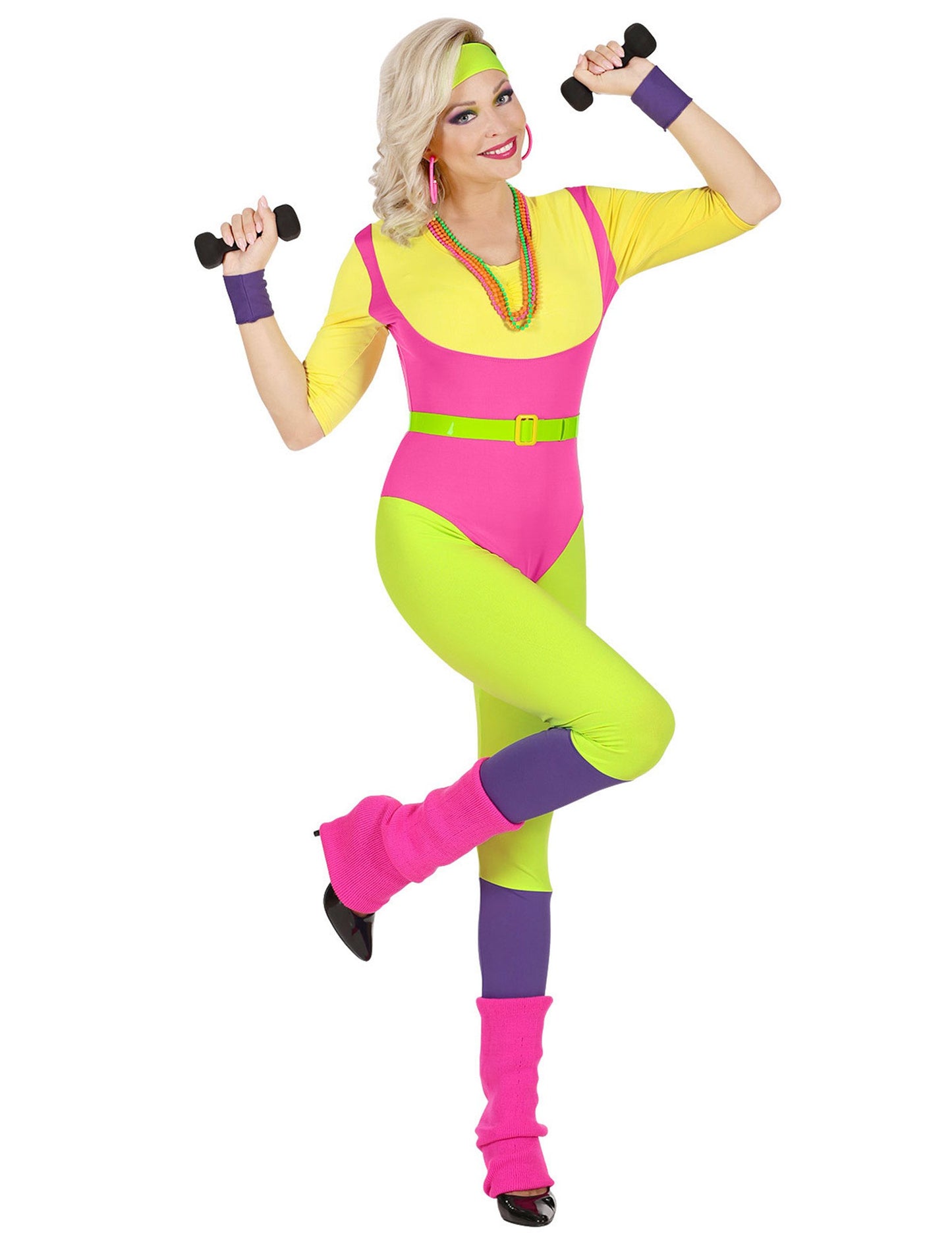 Dámský kostým učitelky aerobiku z 80. let