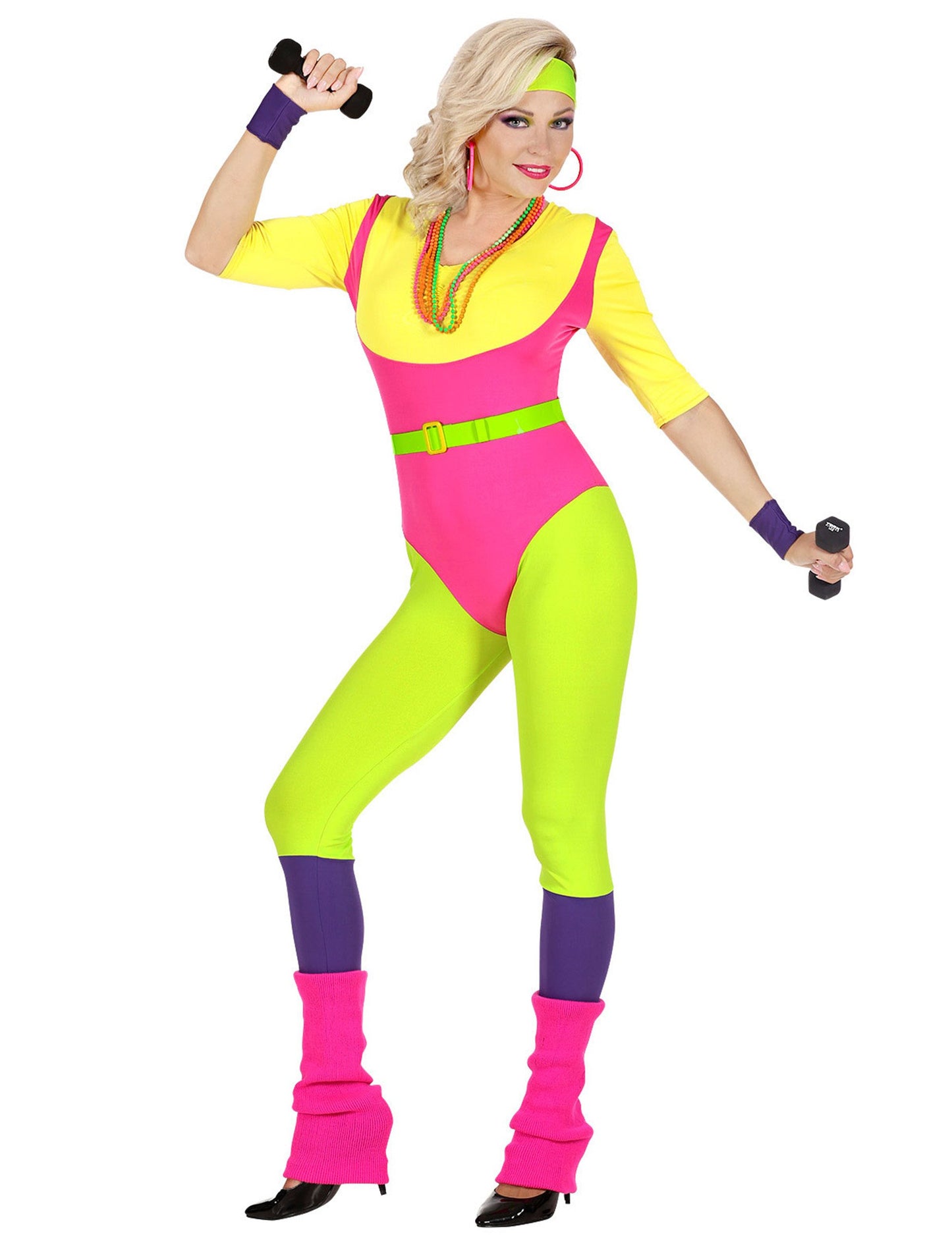 Dámský kostým učitelky aerobiku z 80. let