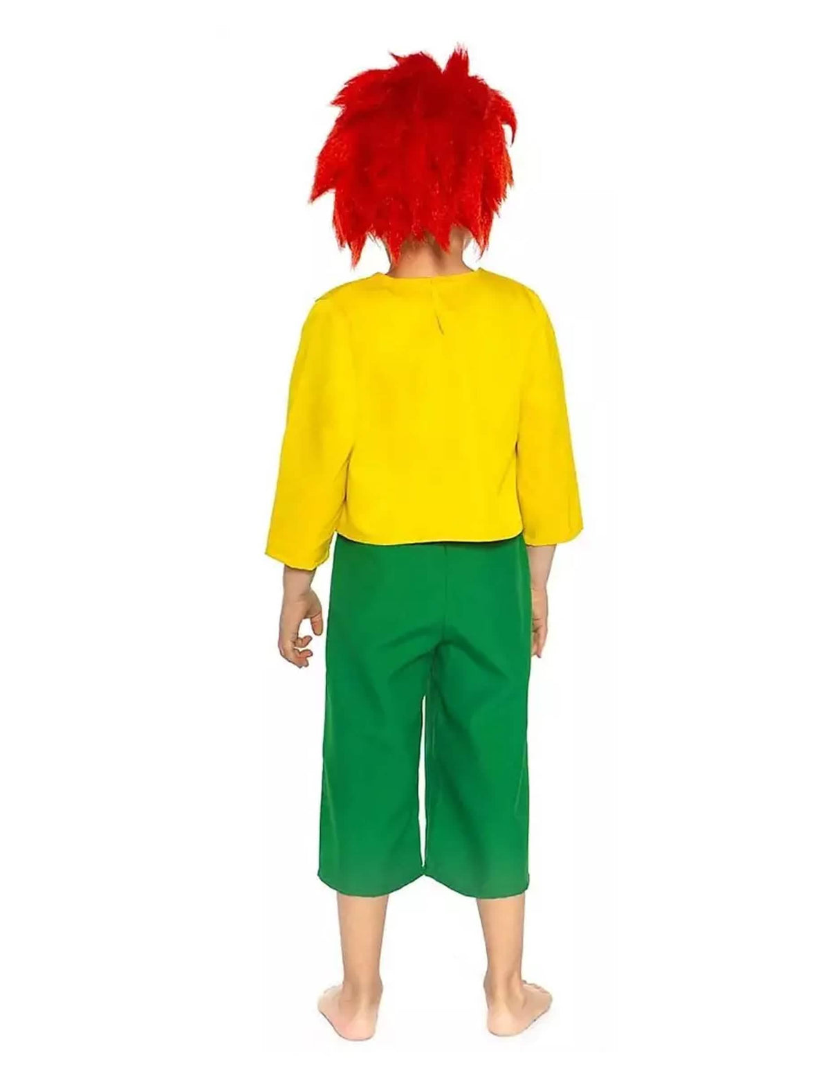 Pohled zezadu na dětský kostým Pumuckl