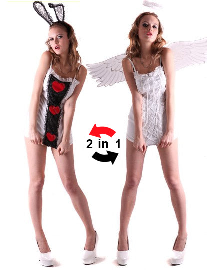 Dámský oboustranný kostým anděla a králíka