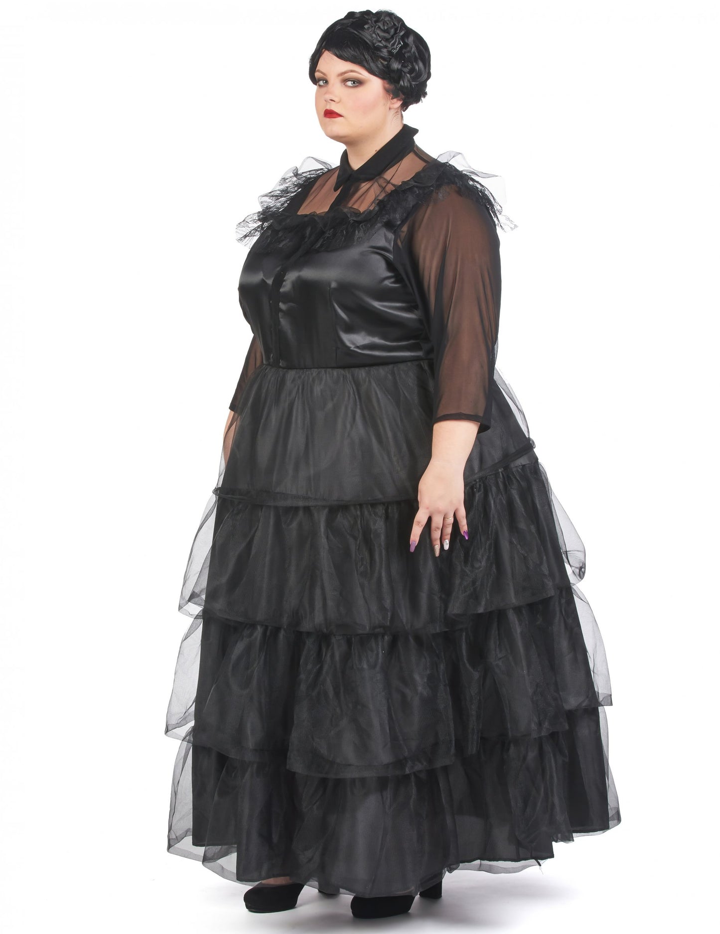 Dámský gotický plesový kostým pro plnoštíhlé