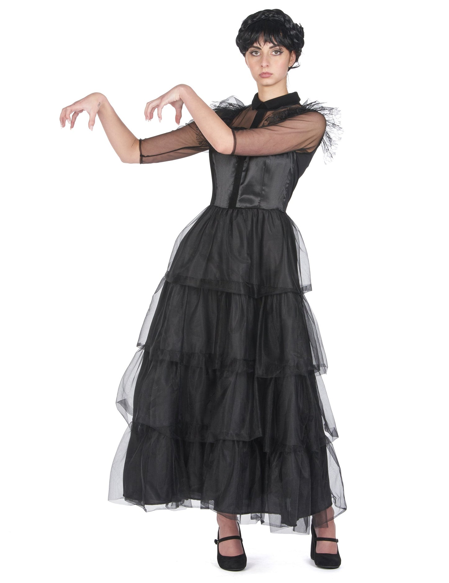 Dámský kostým - černé gotické plesové šaty