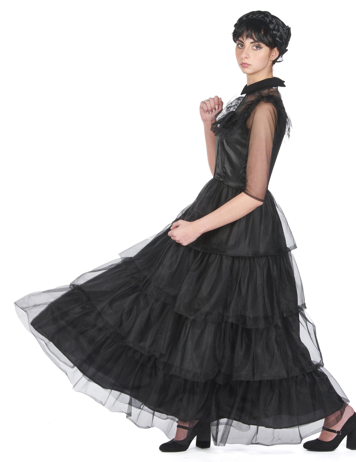 Dámský kostým - černé gotické plesové šaty