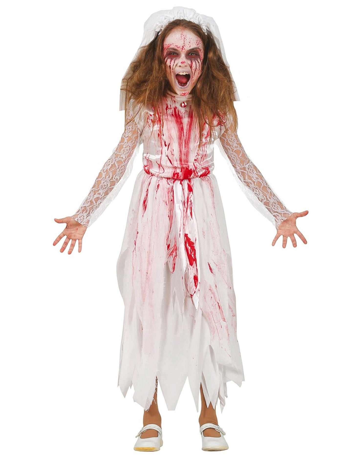 Dívčí kostým krvavých svatebních šatů