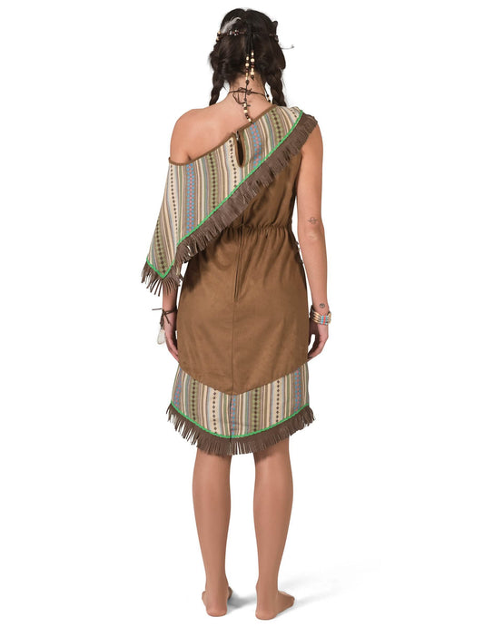 Vue de dos du déguisement robe indienne luxe pour femme