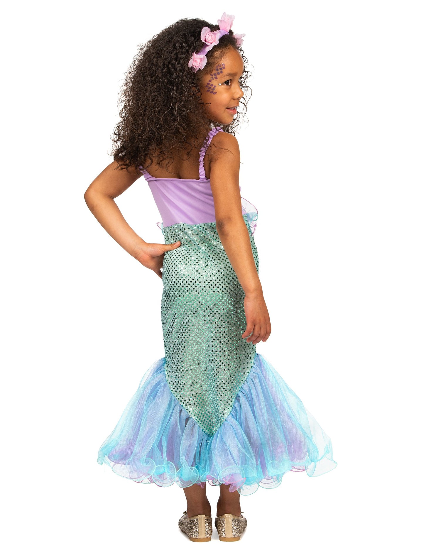 Dívčí flitrovaný kostým mořské panny