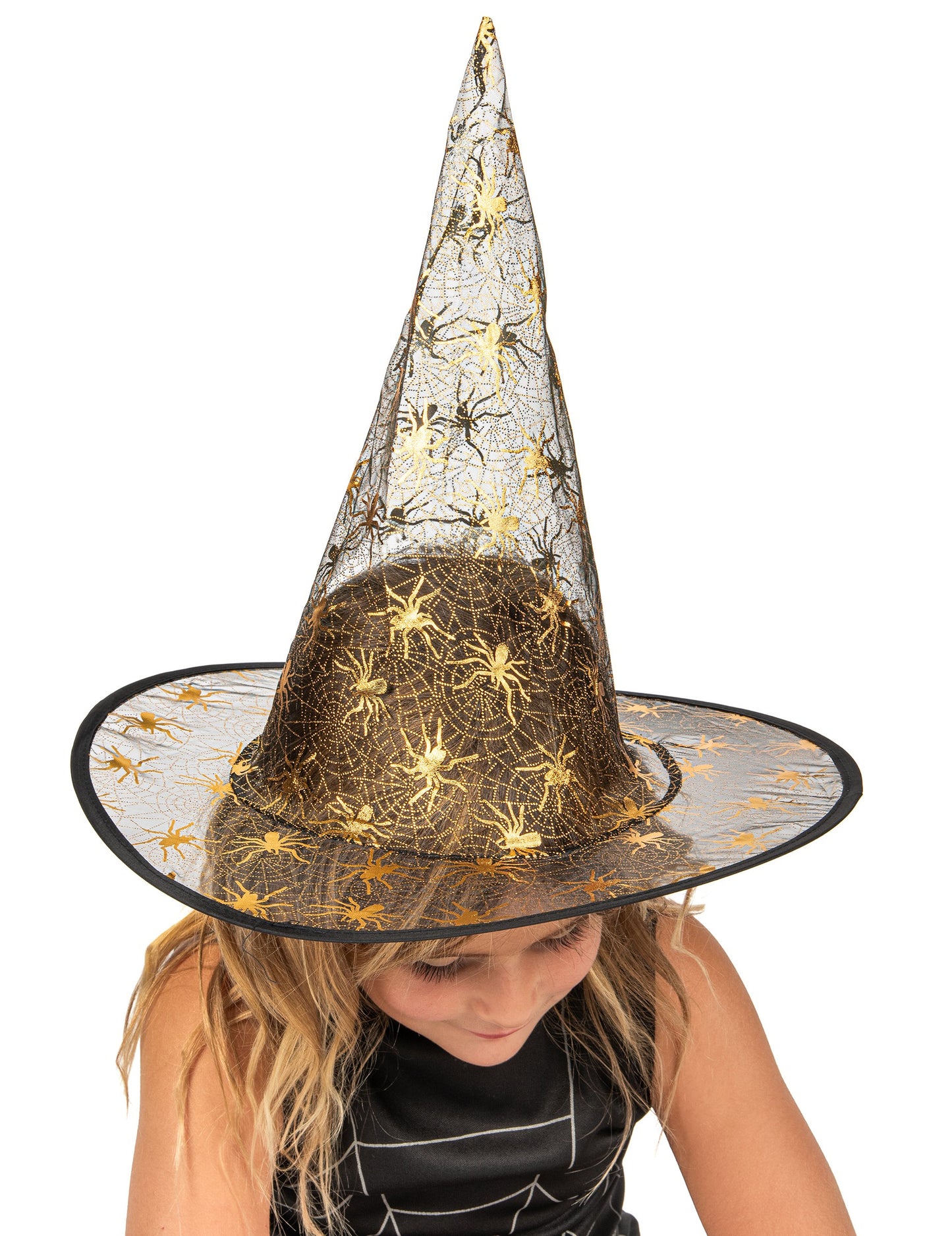 Dívčí kostým čarodějnice s kloboukem