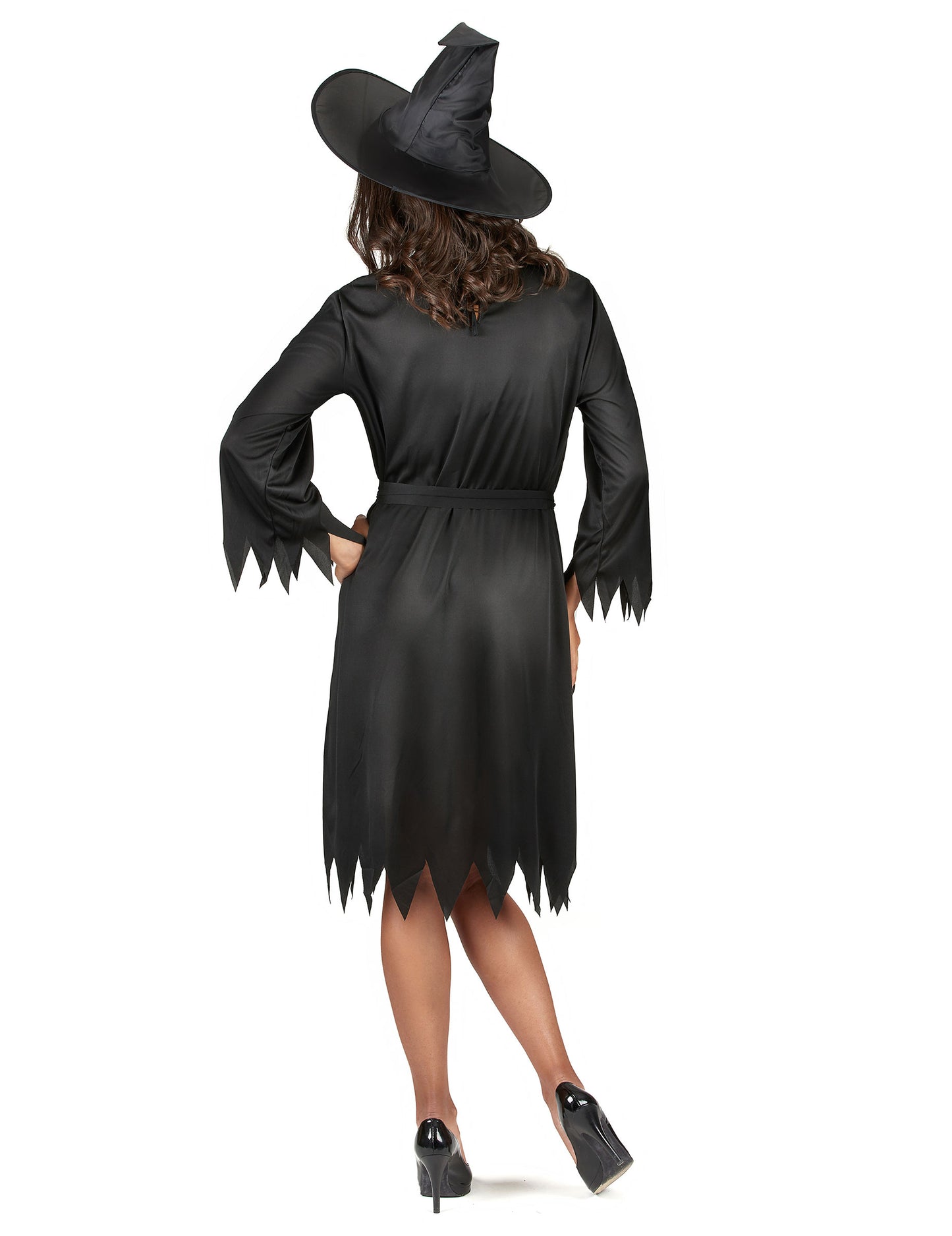 Dámský kostým černé čarodějnice na Halloween