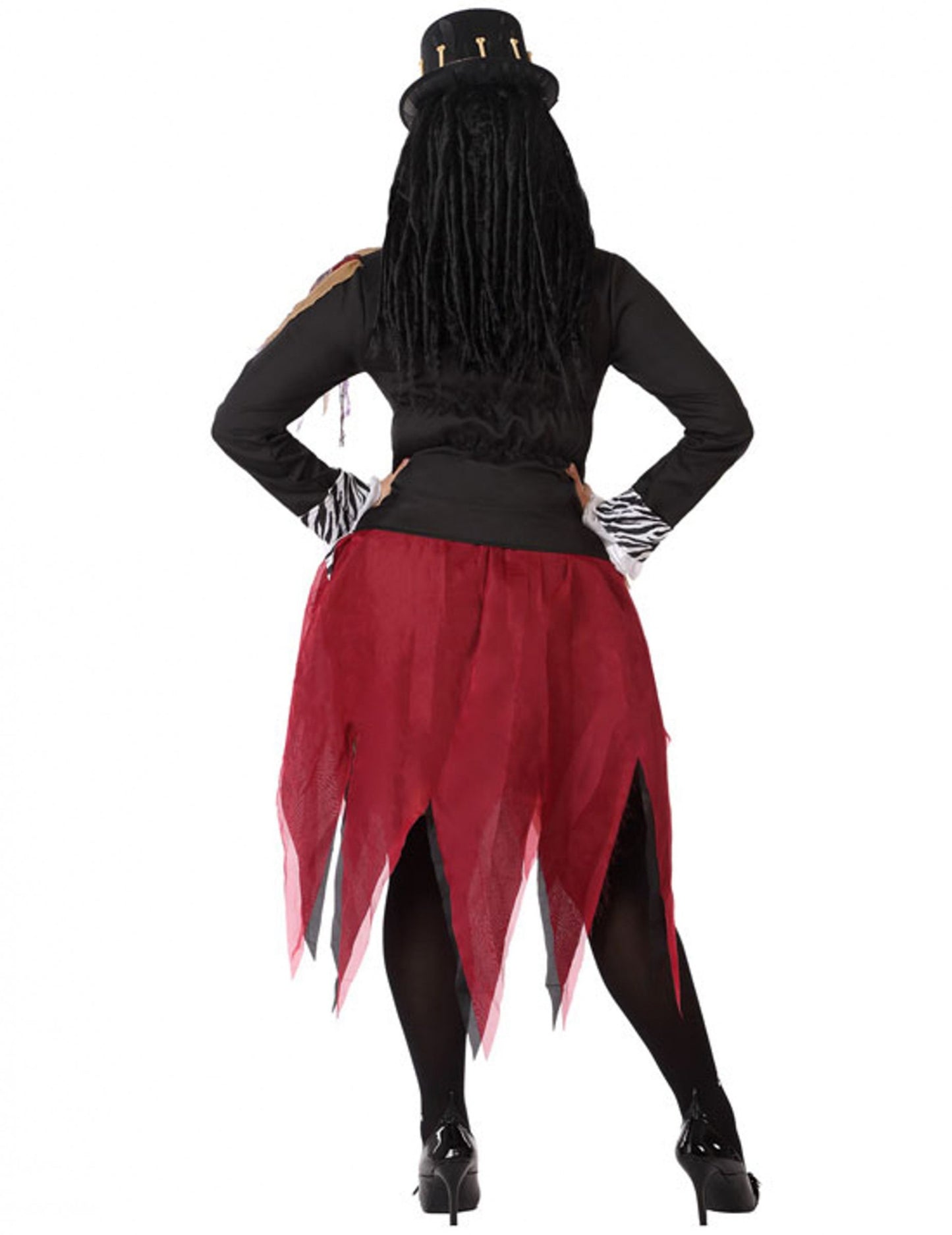 Kostým voodoo čarodějnice pro plnoštíhlé ženy