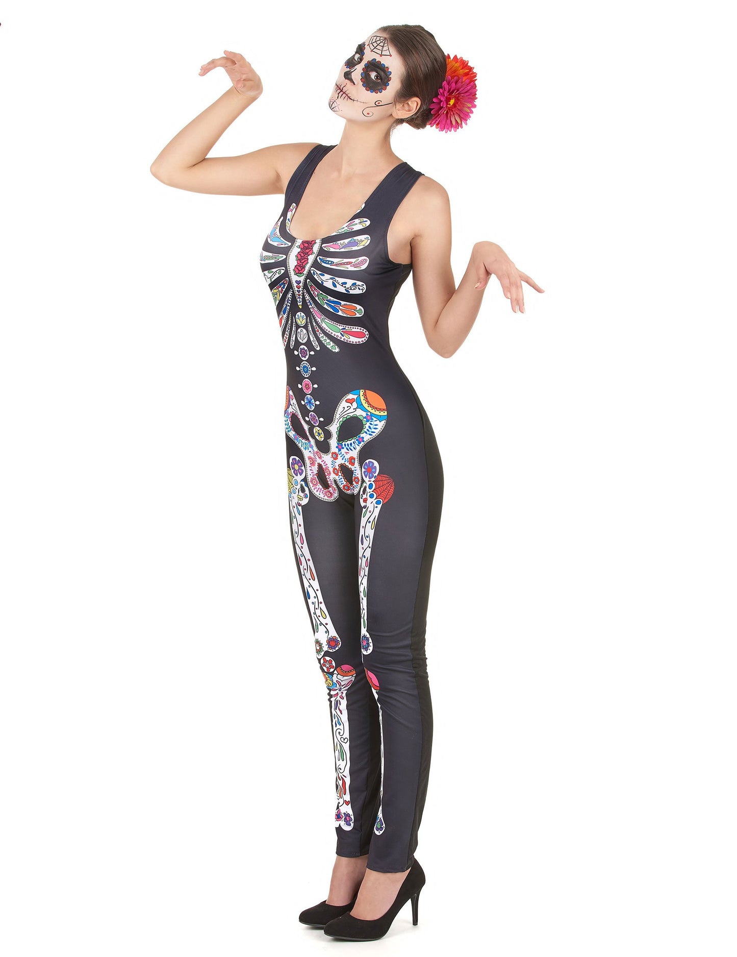 Kostým kostlivce ke Dni mrtvých pro ženy