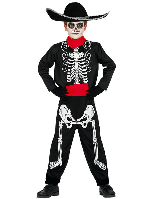 Mexický kostým pro pár Dia de los Muertos pro děti