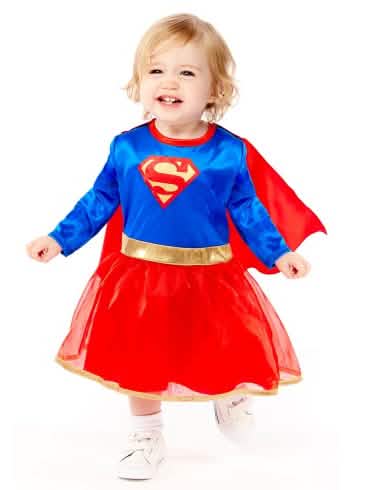 Kostým Supergirl™ pro miminko modrá a červená s pláštěm