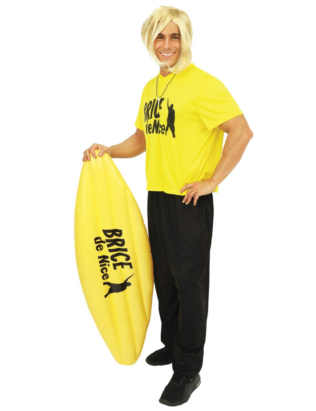 Pohled zepředu s prknem na surf u surfařského kostýmu Brice de Nice™