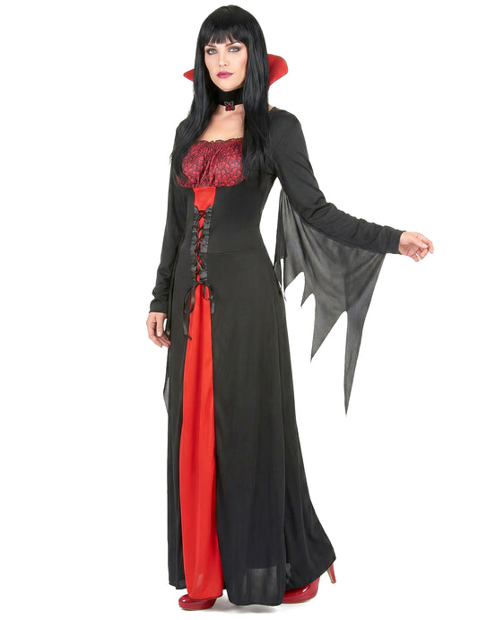 Elegantní upírský kostým pro ženy na Halloween