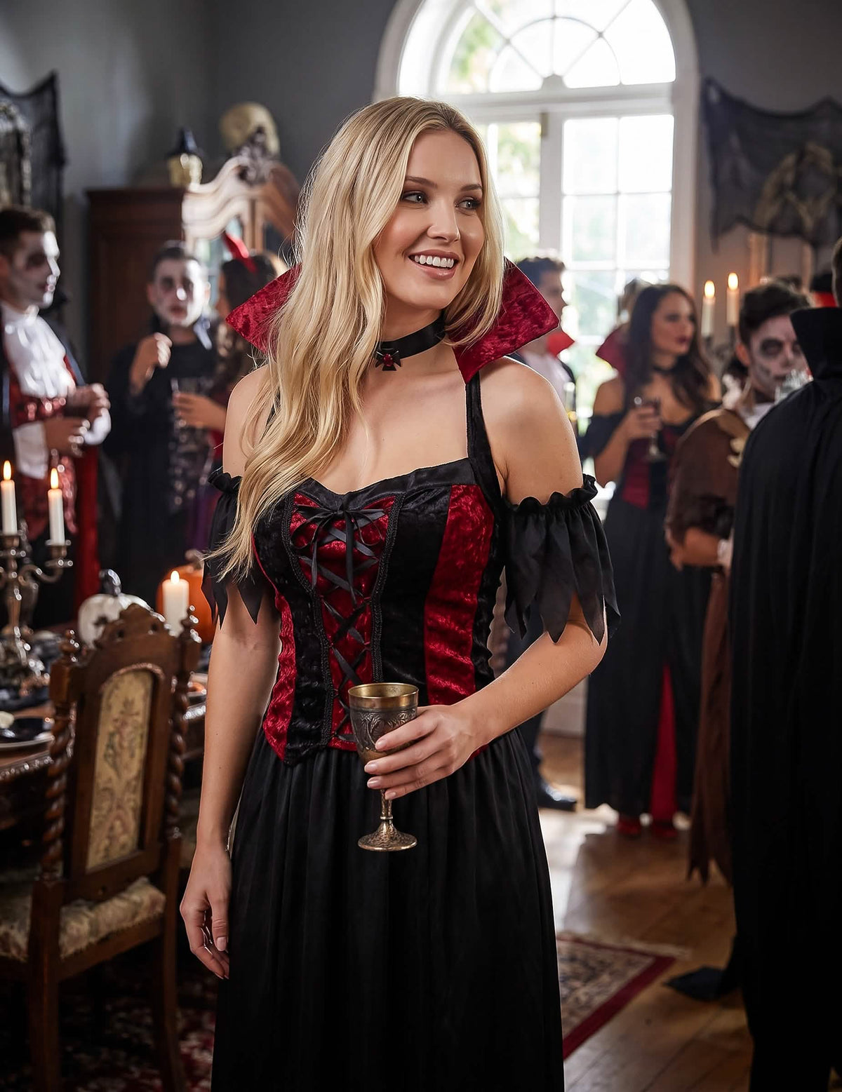 Dámský upírský halloweenský kostým