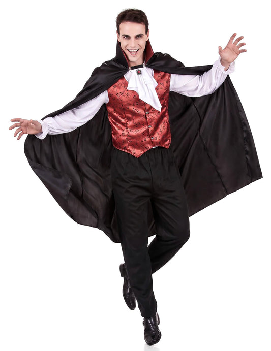 Pánský kostým červeného upíra na Halloween