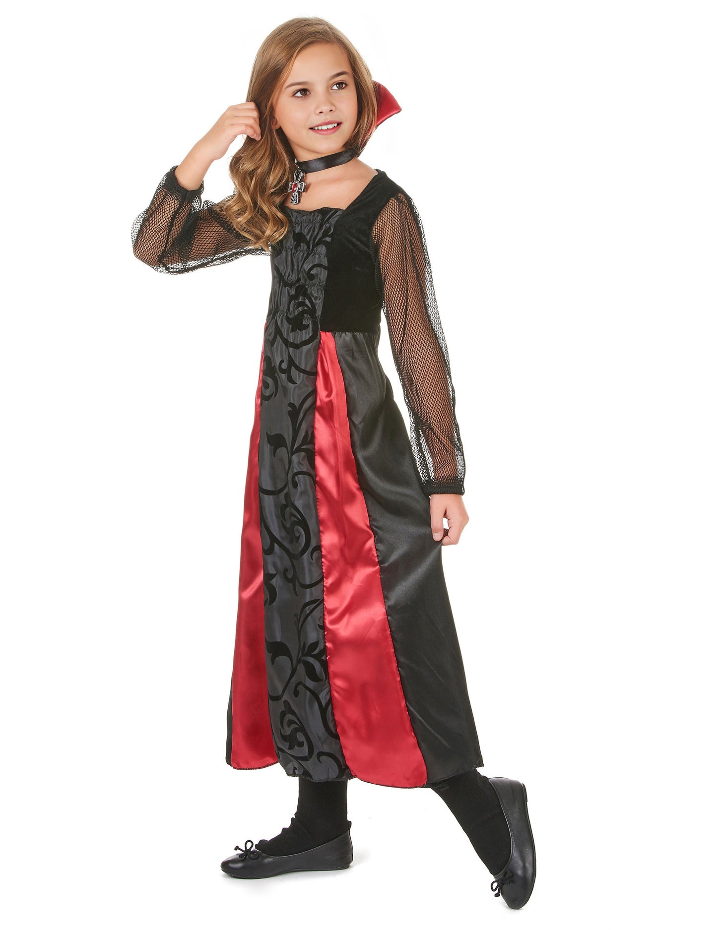 Dívčí saténový kostým upírky