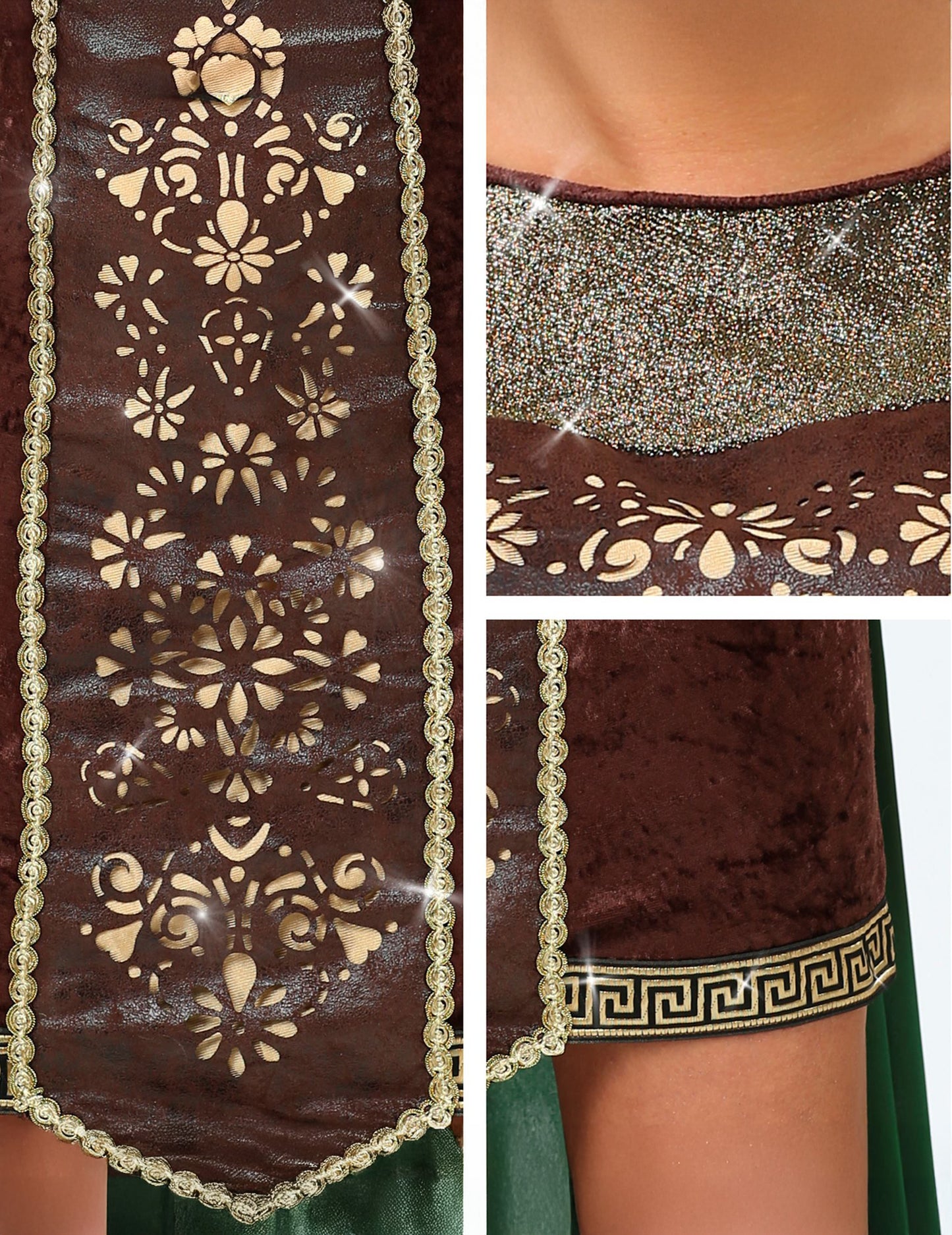 Dámský kožešinový vikingský kostým s pláštěnkou