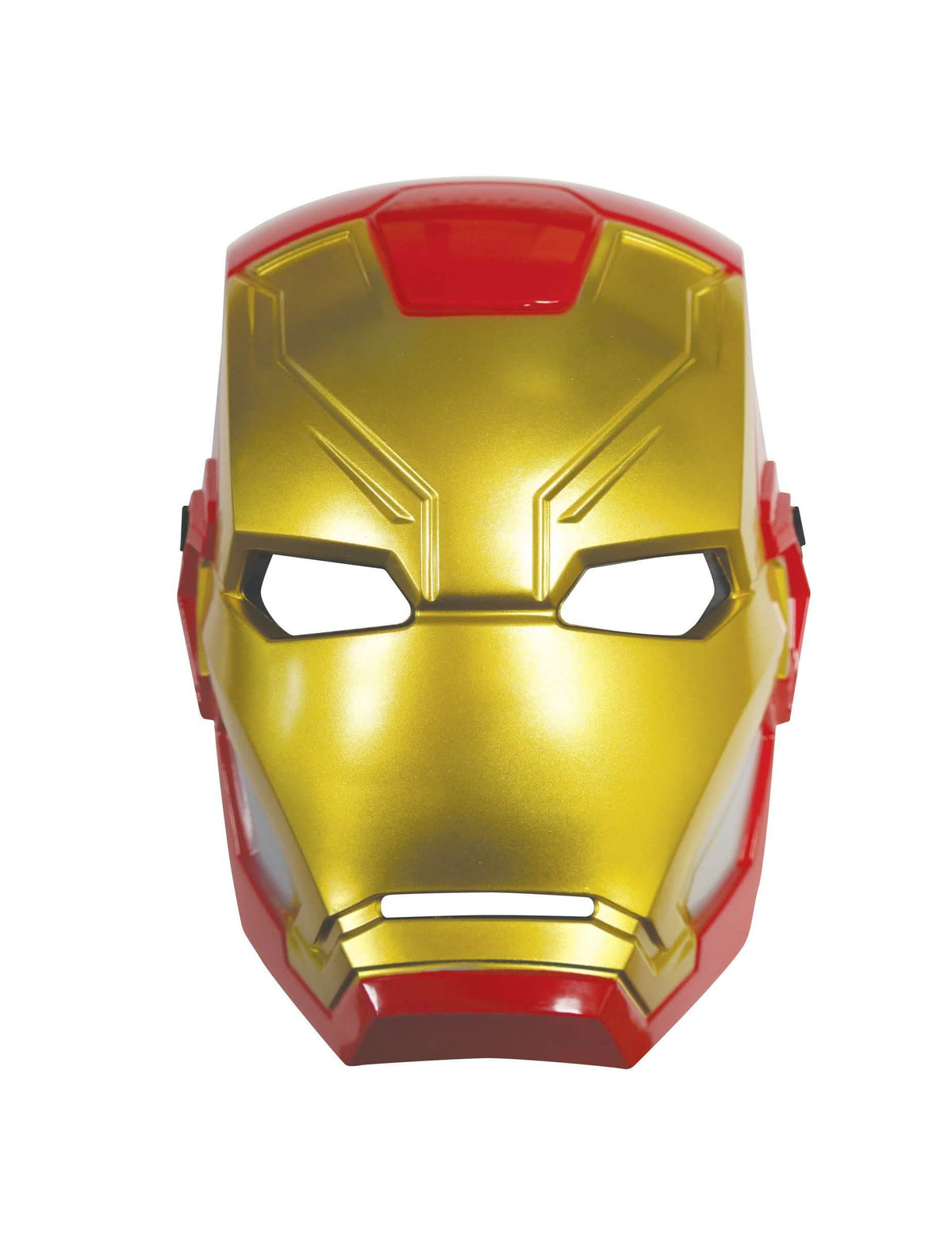 Čelní pohled na plastovou polovinu masky Iron Man