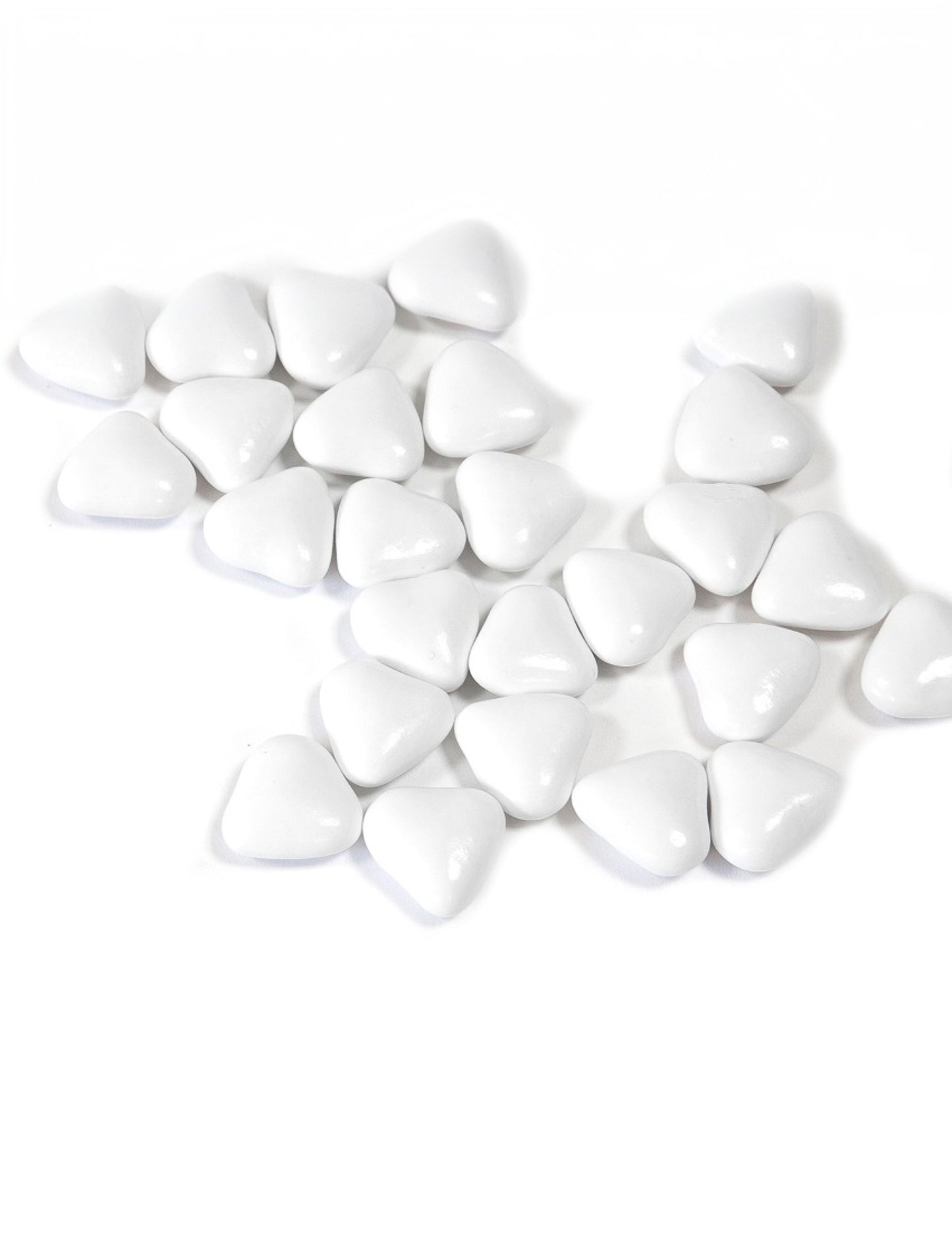 Mini čokoládová srdíčka v bílé barvě 250 g svatba komunie